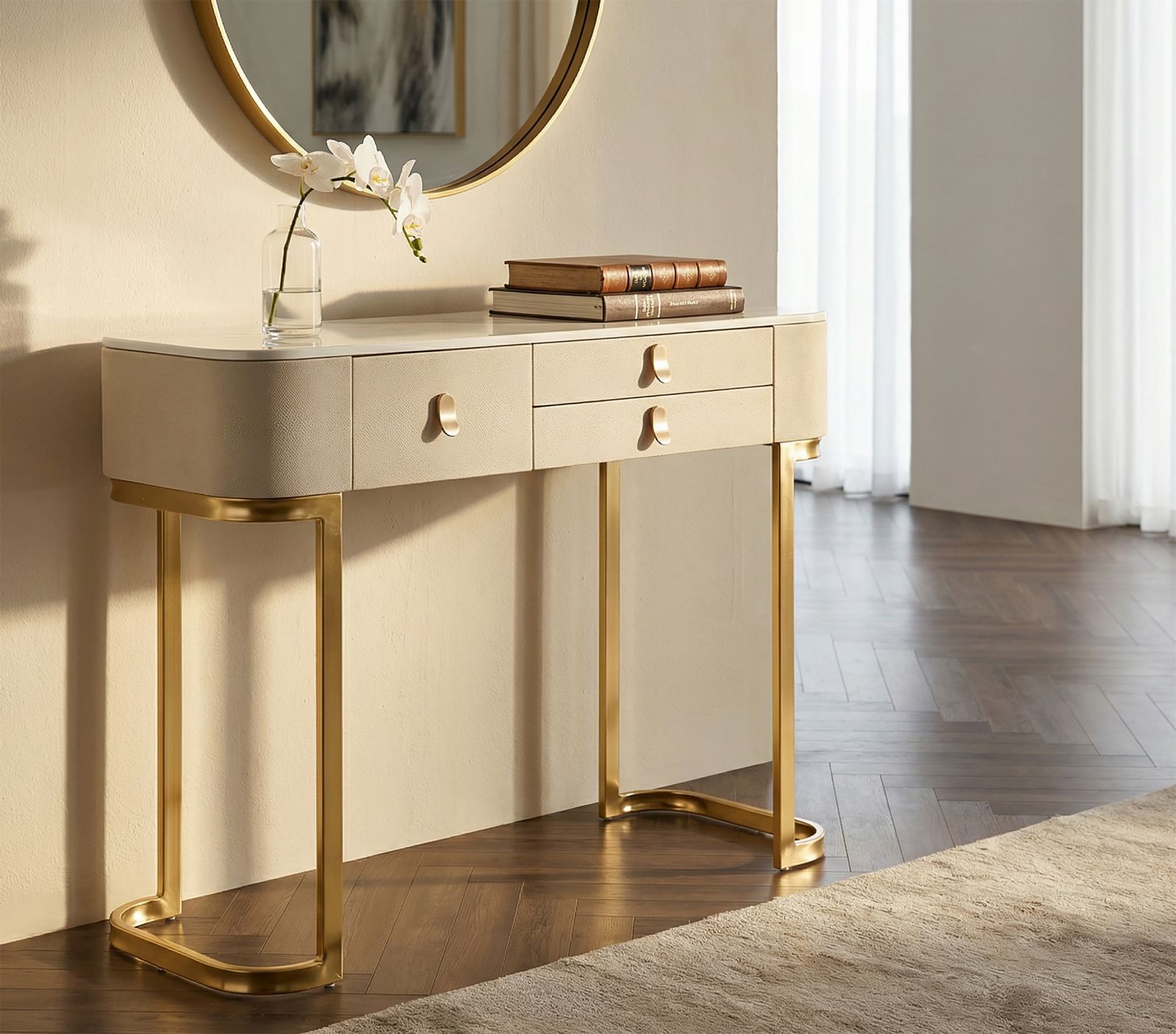 CONSOLE 3 DRAWERS BEAUTY CM 100X40X80 - slika 9