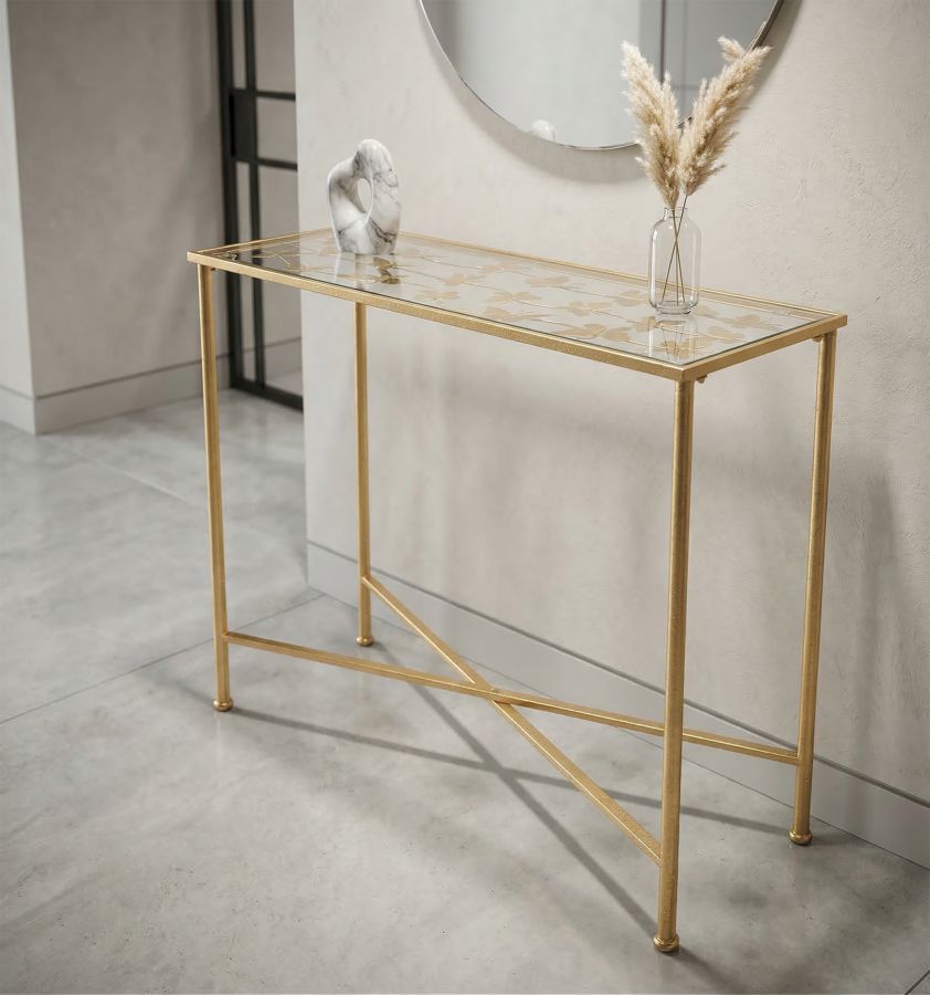 CONSOLE BUTTERFLIES GLASS CM 100X35X80 - slika 6