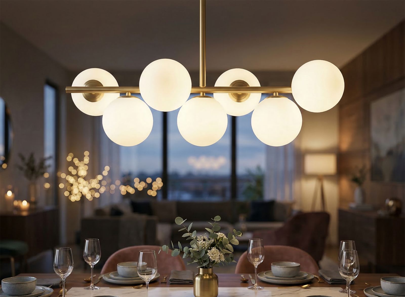 CEILING LAMP GLAMY 7 LUCI CM 81x30x74 - slika 5
