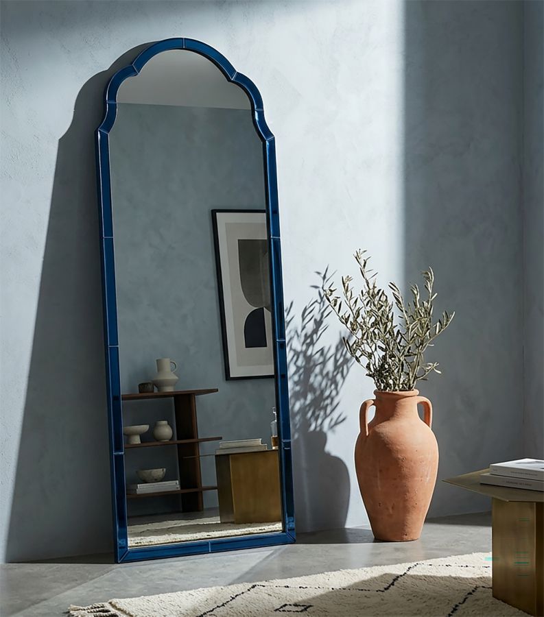 TANGIER BLUE WALL MIRROR CM 55X2X150 ( INSIDE MIRROR SIZE CM 49X144) - slika 6