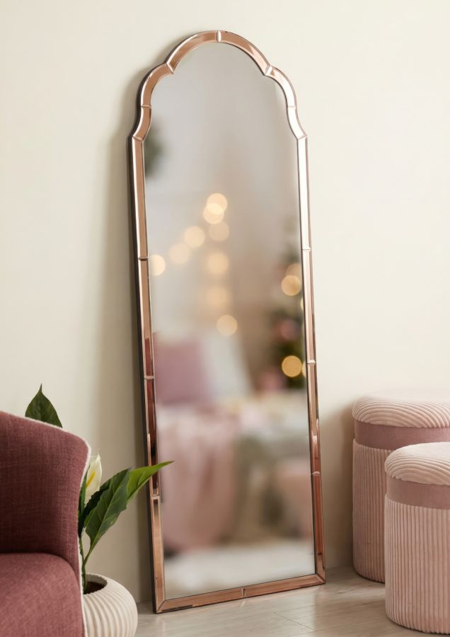 TANGIER WALL MIRROR PINK CM 55X2X150 ( INSIDE MIRROR SIZE CM 49X144) - slika 7