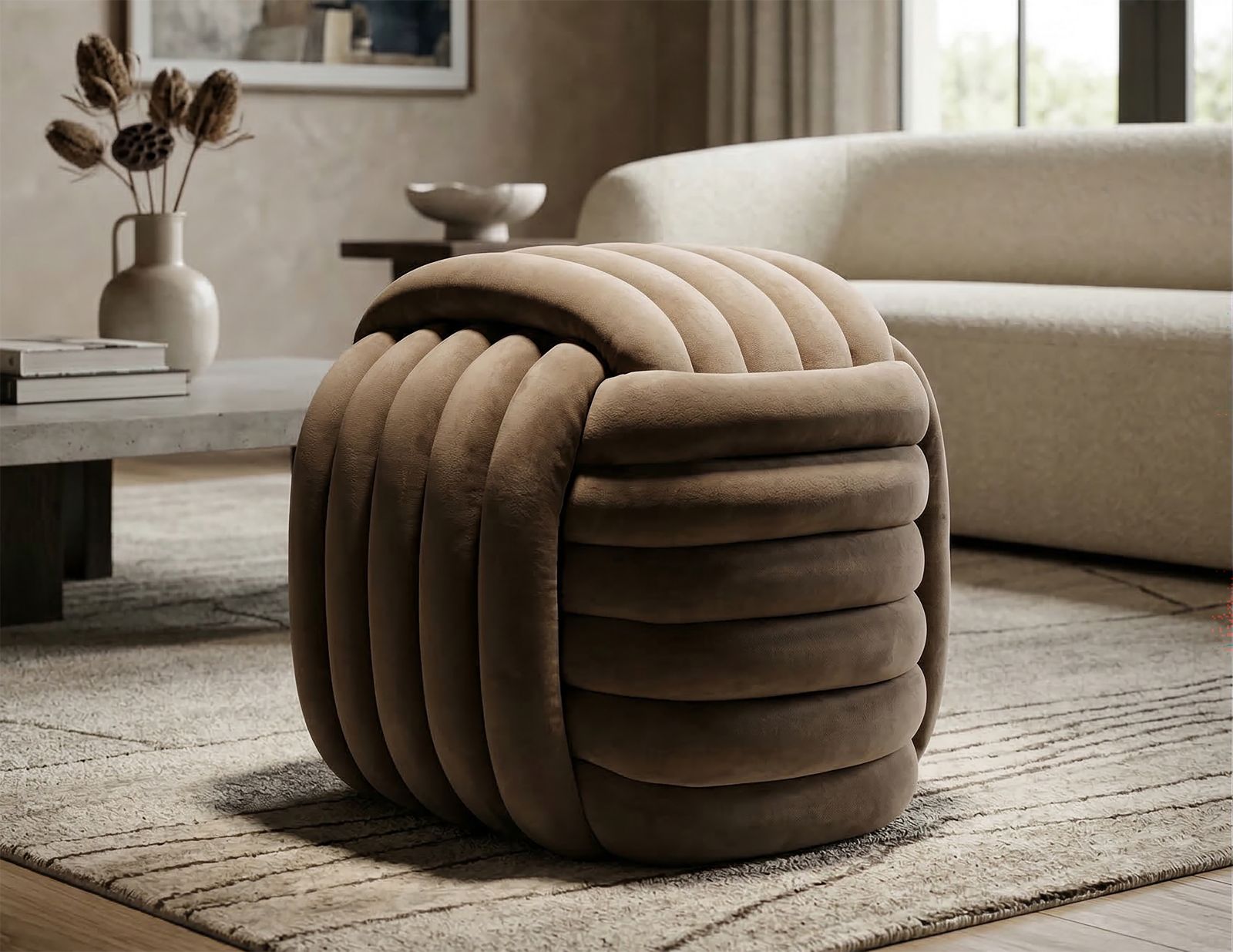 STOOL SOFTY GREY CM 45X45X45 - slika 6