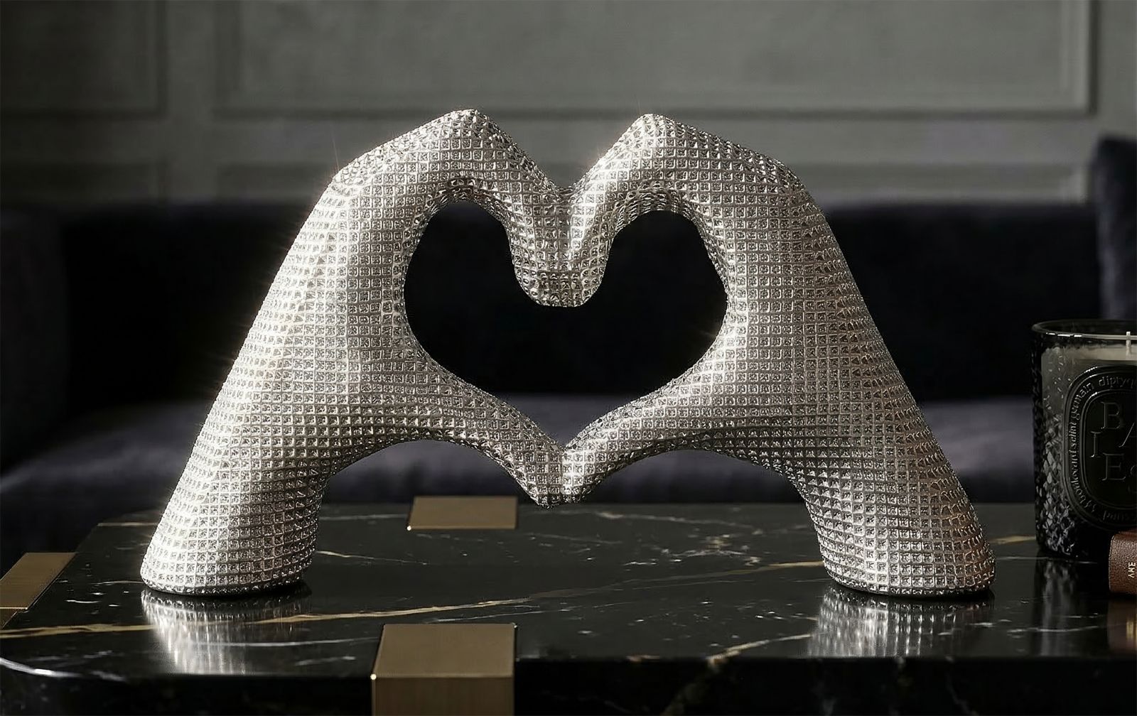 HANDS LOVER SILVER CM 25X7,5X13,5 - slika 6
