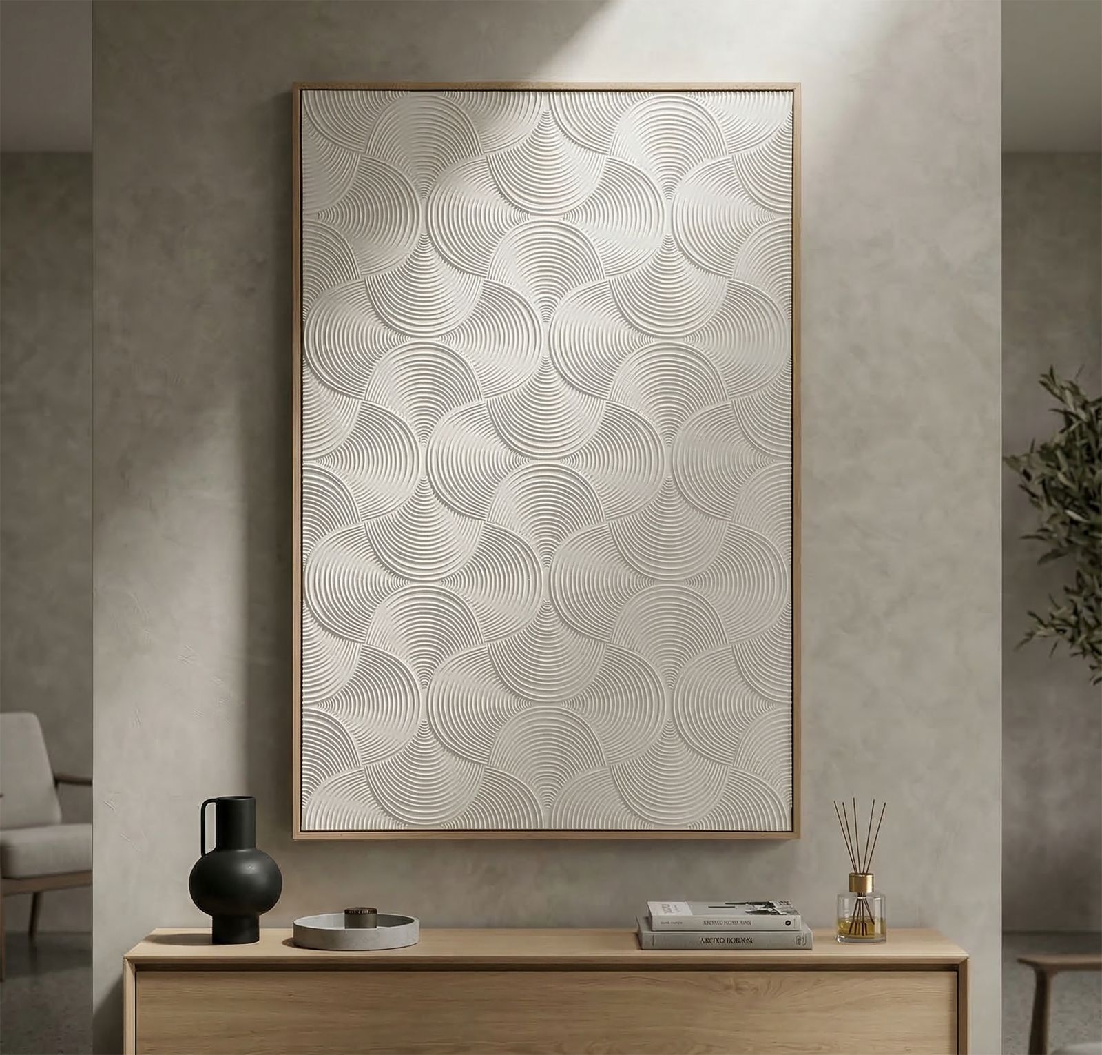 PAINTING ON CANVAS SIMPLICITY WITH FRAME -A- CM 80X3,8X120 - slika 5