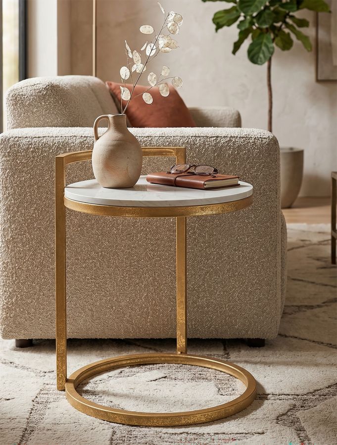 END TABLE ROUND MARBLE CM 40X43X50 - slika 7