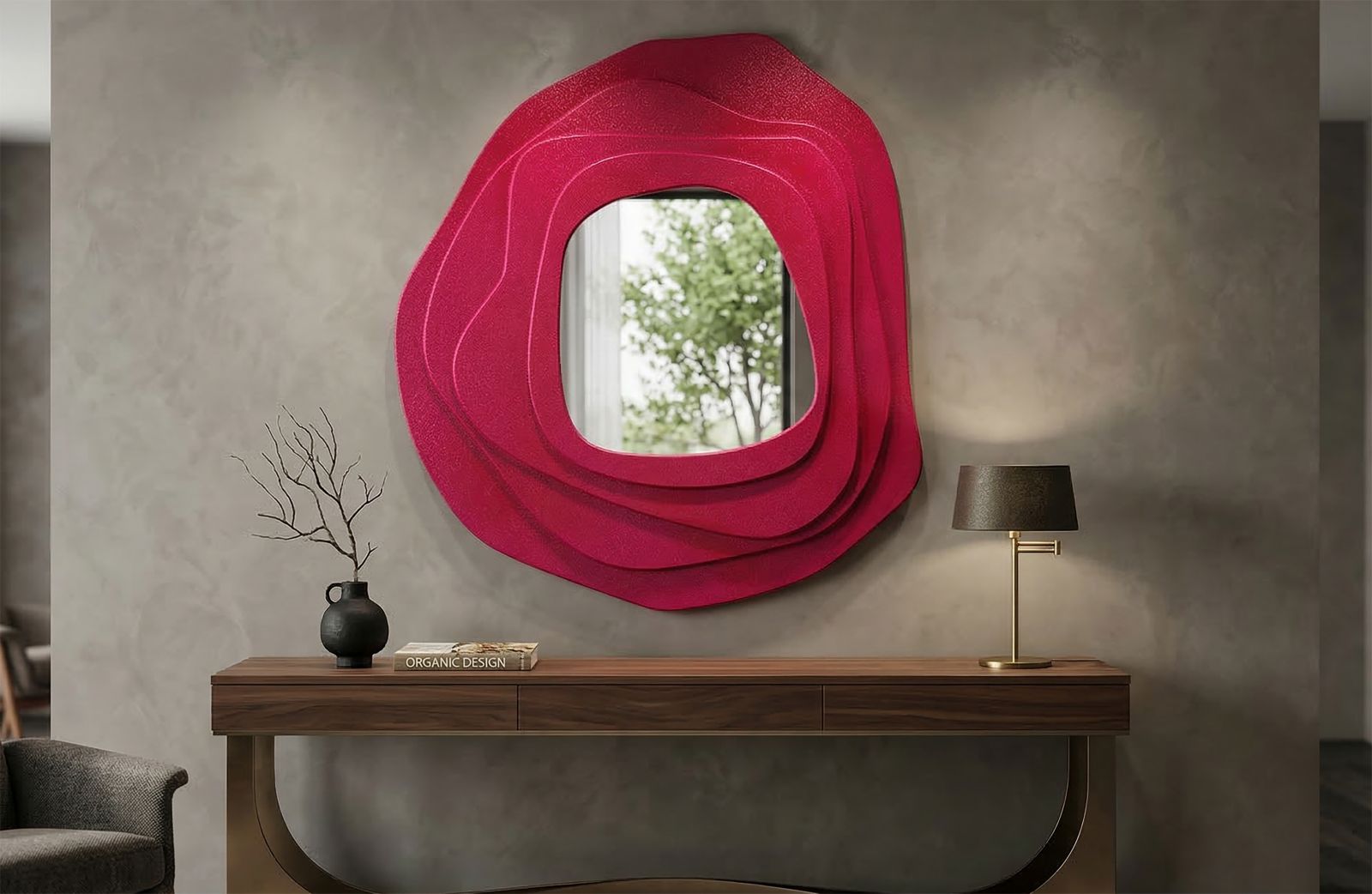WALL MIRROR DALIA FUXIA CM 90X4X97 - slika 6
