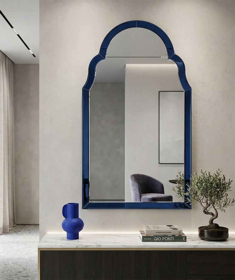 TANGIER BLUE WALL MIRROR CM 47X1X80 ( INSIDE MIRROR SIZE CM 41X74) - slika 7