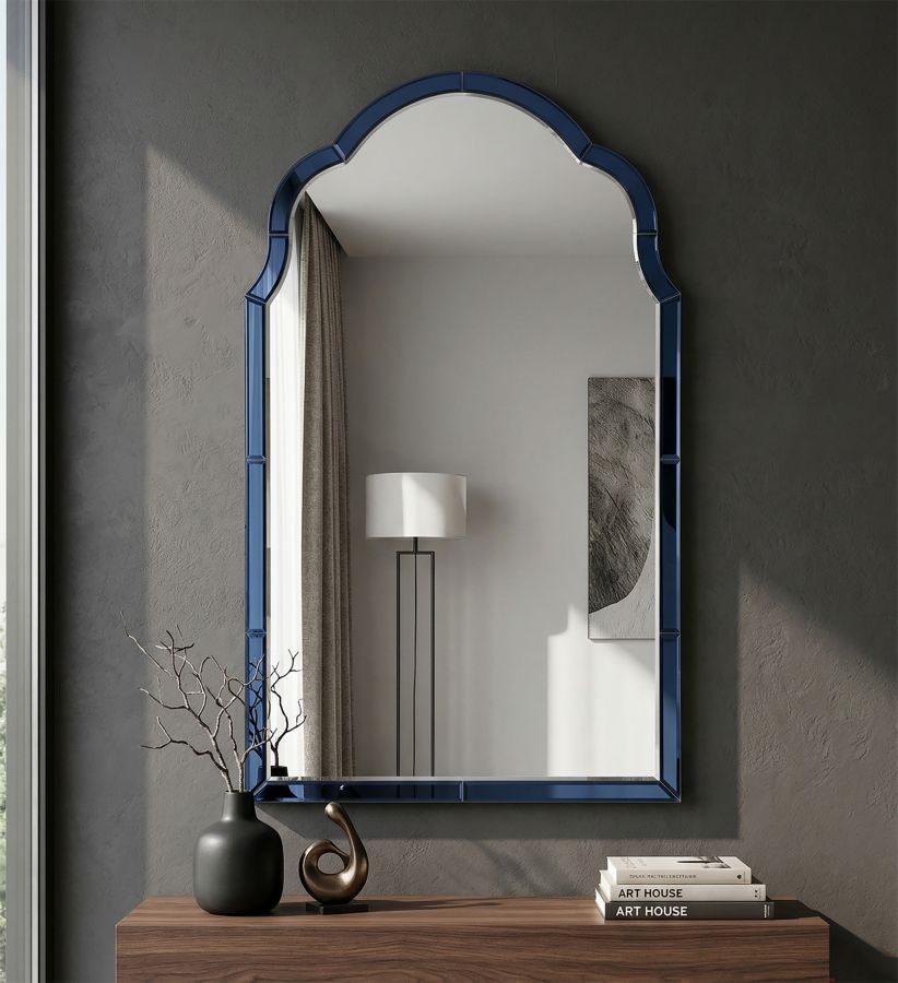 TANGIER BLUE WALL MIRROR CM 62x1x100 ( INSIDE MIRROR SIZE CM 55x94) - slika 7