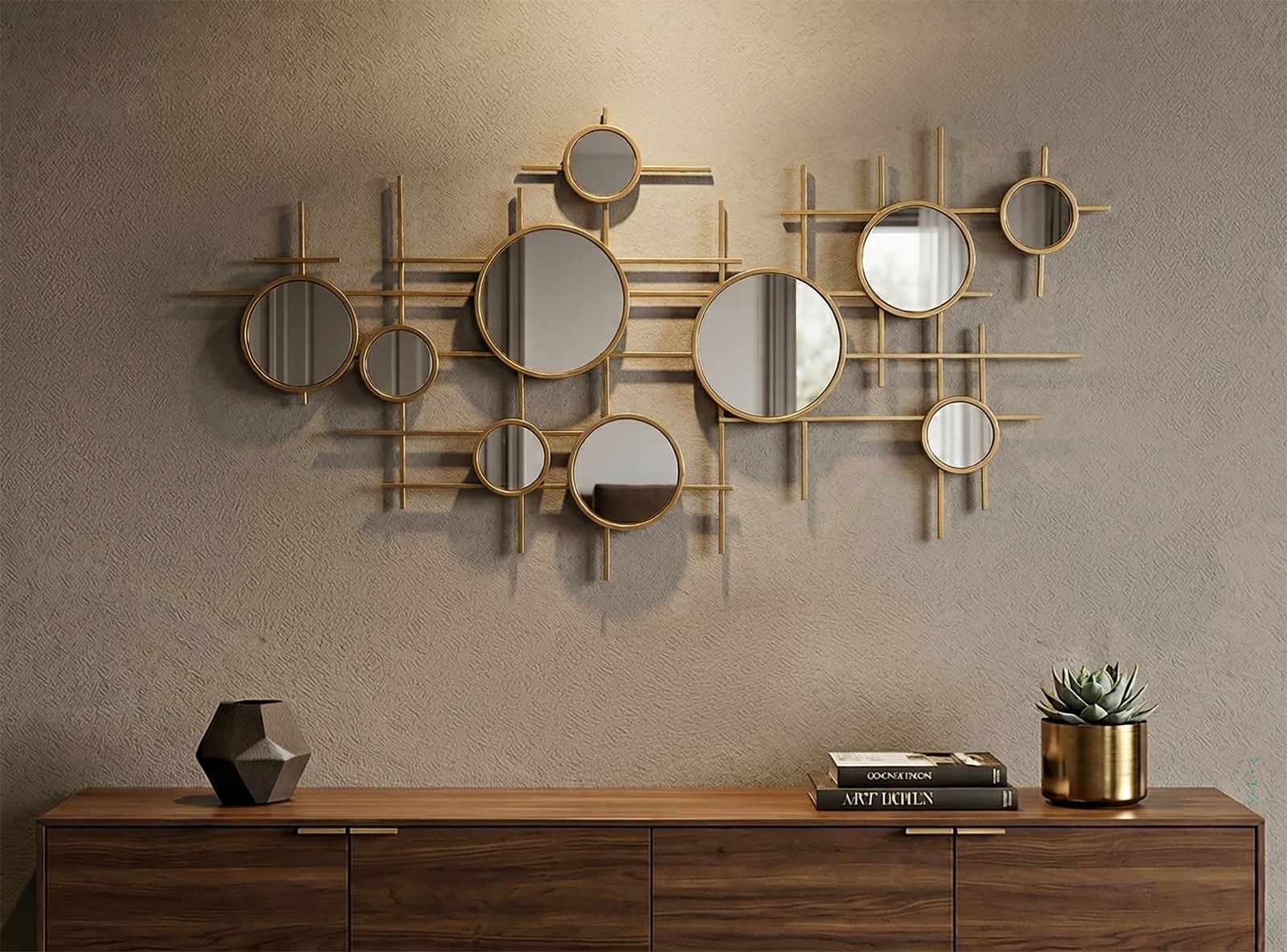 WALL MIRROR GLOXY CM 117X4,5X61 (MIRROR CM Ø 18-13-8) - slika 5