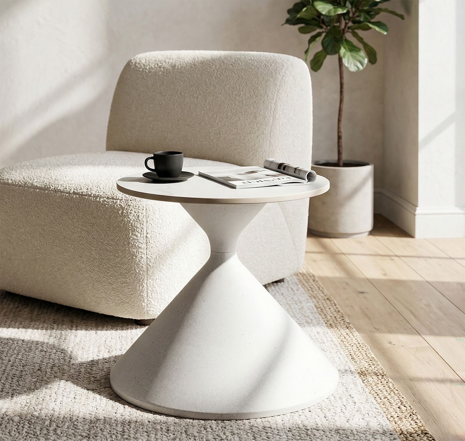 TABLE WHITE CM Ø 42x40 - slika 6