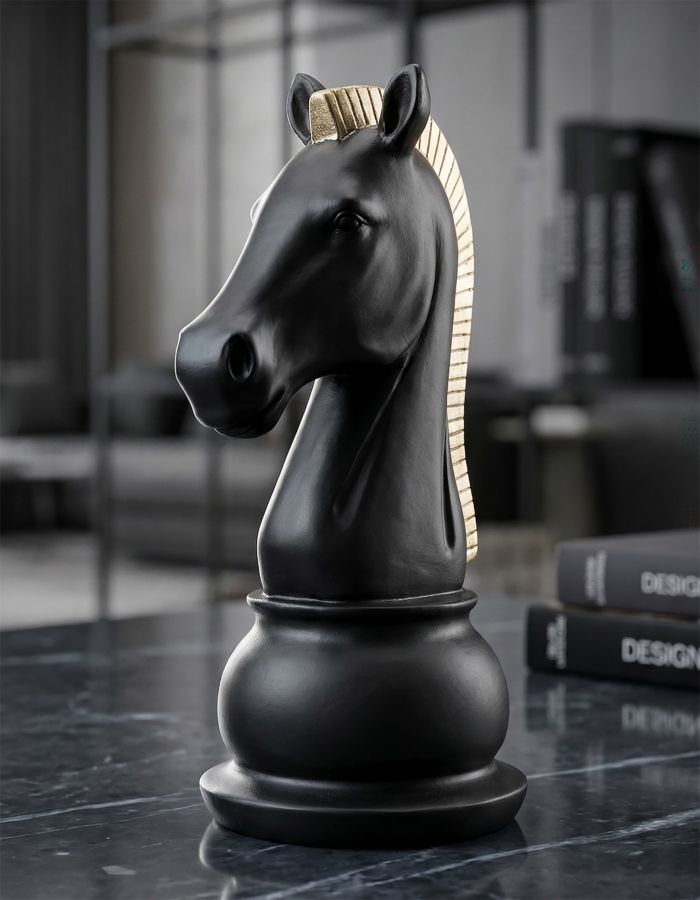 HORSE BLACK AND GOLD CM 10,5X8,5X19 - slika 6