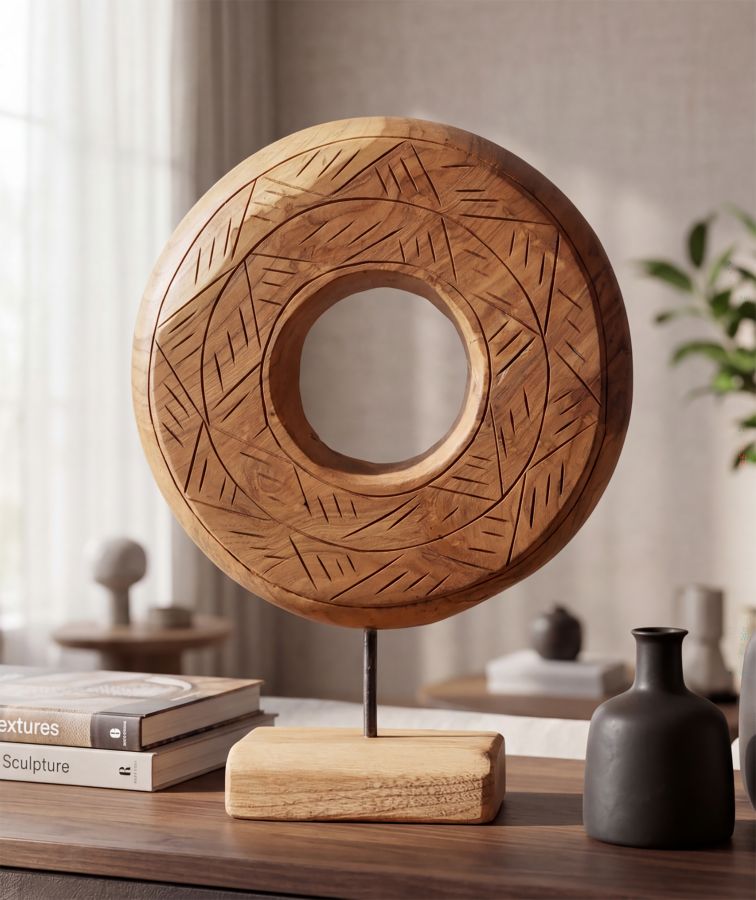 SCULPTURE DORAT TEAK CM 28X10X38 - slika 9