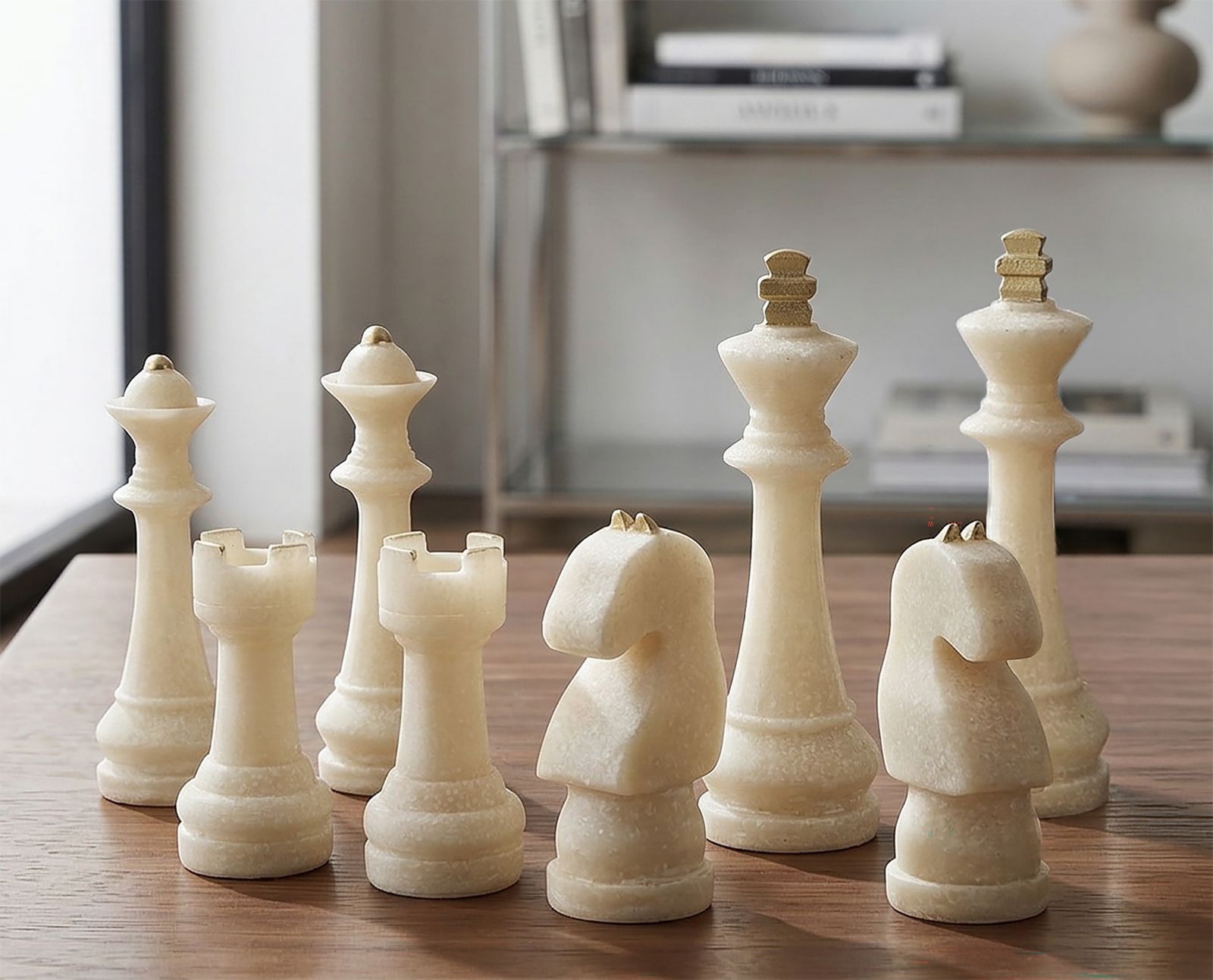 CHESS QUARZY SET 8 PCS ASSORTED CM Ø 4,4X9,2-4,3X13,3-5X16-X4,5X10,3 - slika 9