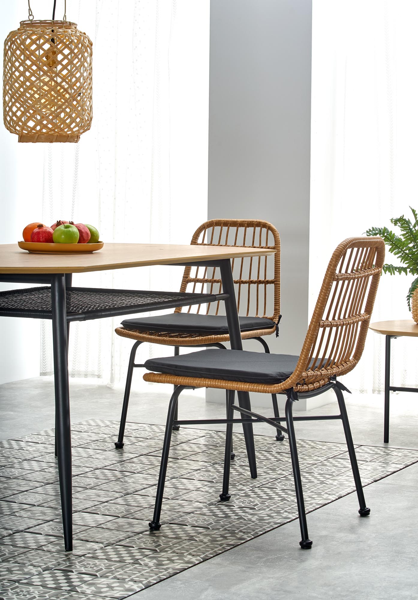 JACKSON table, color: top - golden oak, legs - black - slika 11