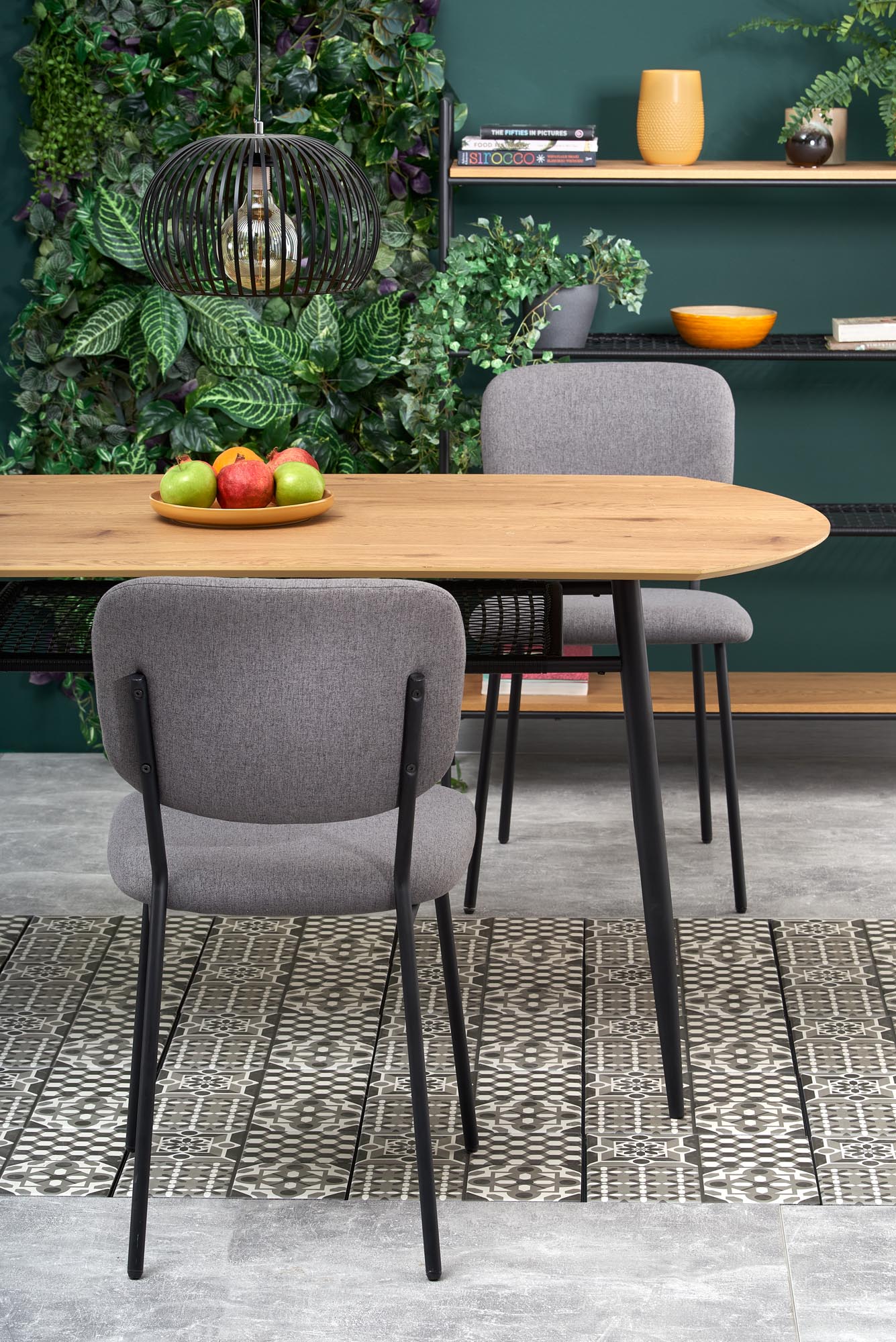 JACKSON table, color: top - golden oak, legs - black - slika 5