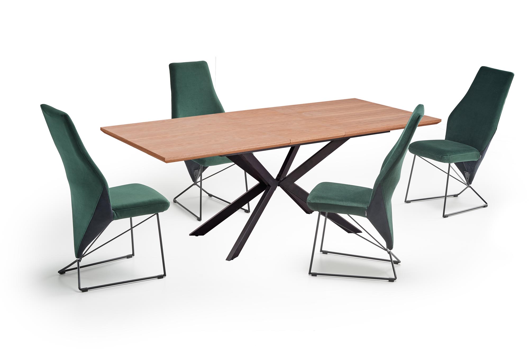 LEGARTO table natural oak/black - slika 3