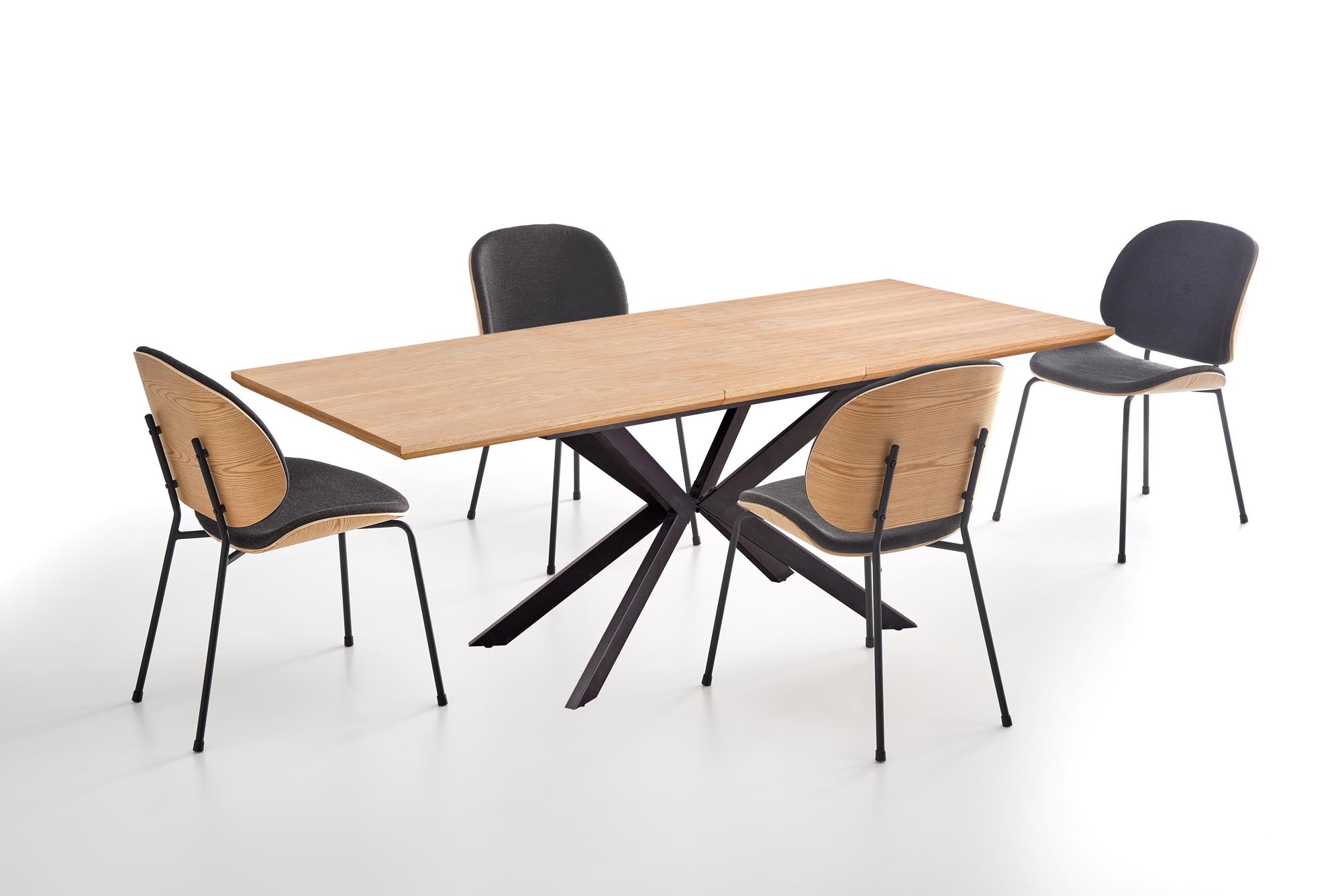 LEGARTO table natural oak/black - slika 4