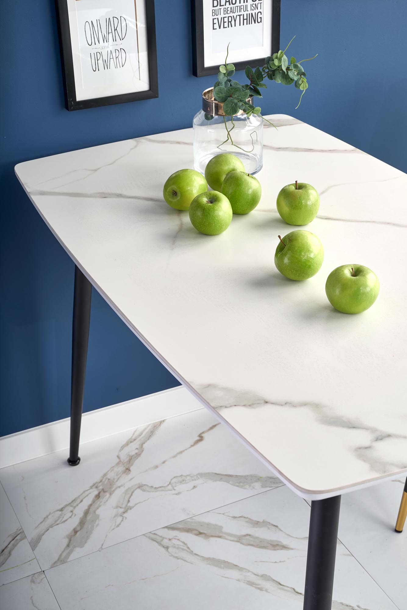 MARCO table, color: top - white marble, legs - black - slika 10