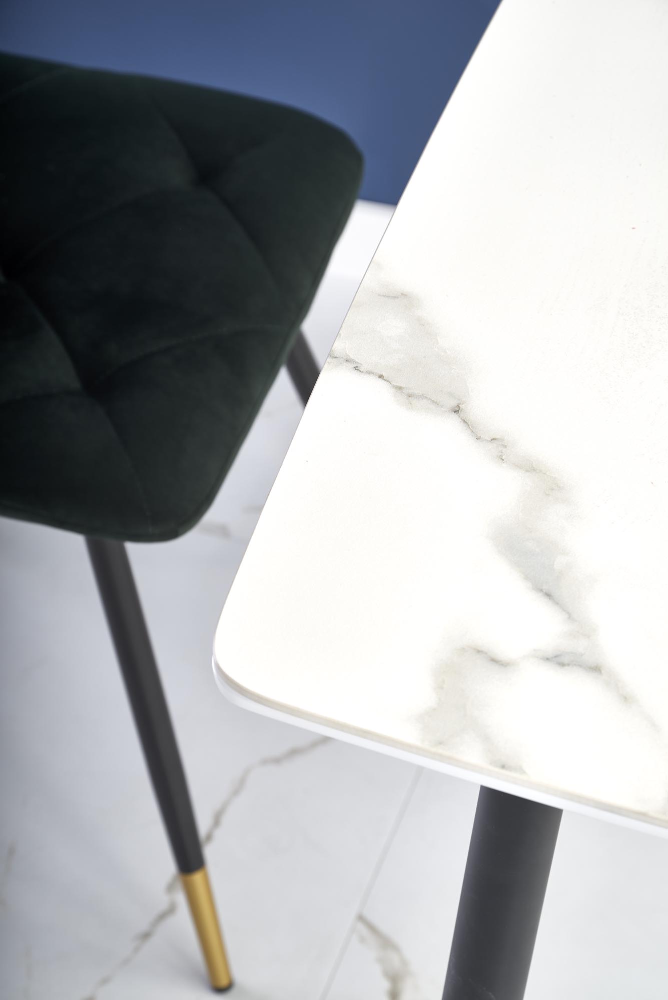 MARCO table, color: top - white marble, legs - black - slika 11