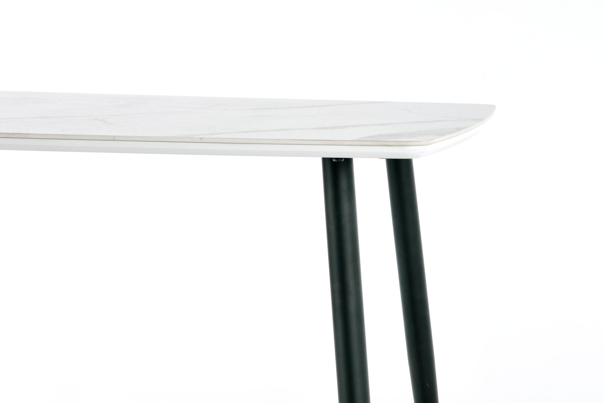 MARCO table, color: top - white marble, legs - black - slika 4