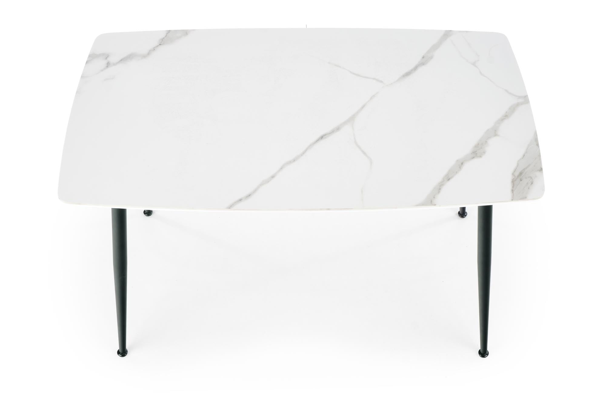 MARCO table, color: top - white marble, legs - black - slika 5