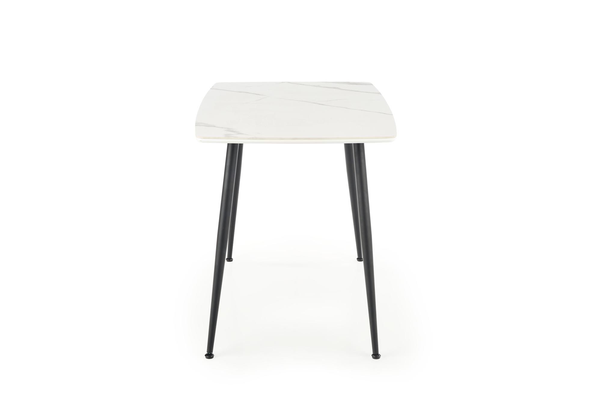 MARCO table, color: top - white marble, legs - black - slika 6