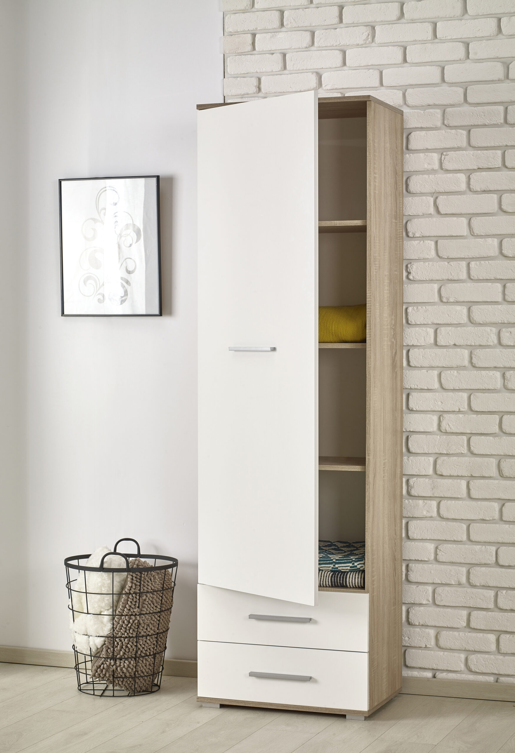 LIMA REG1, color: sonoma oak / white - slika 2