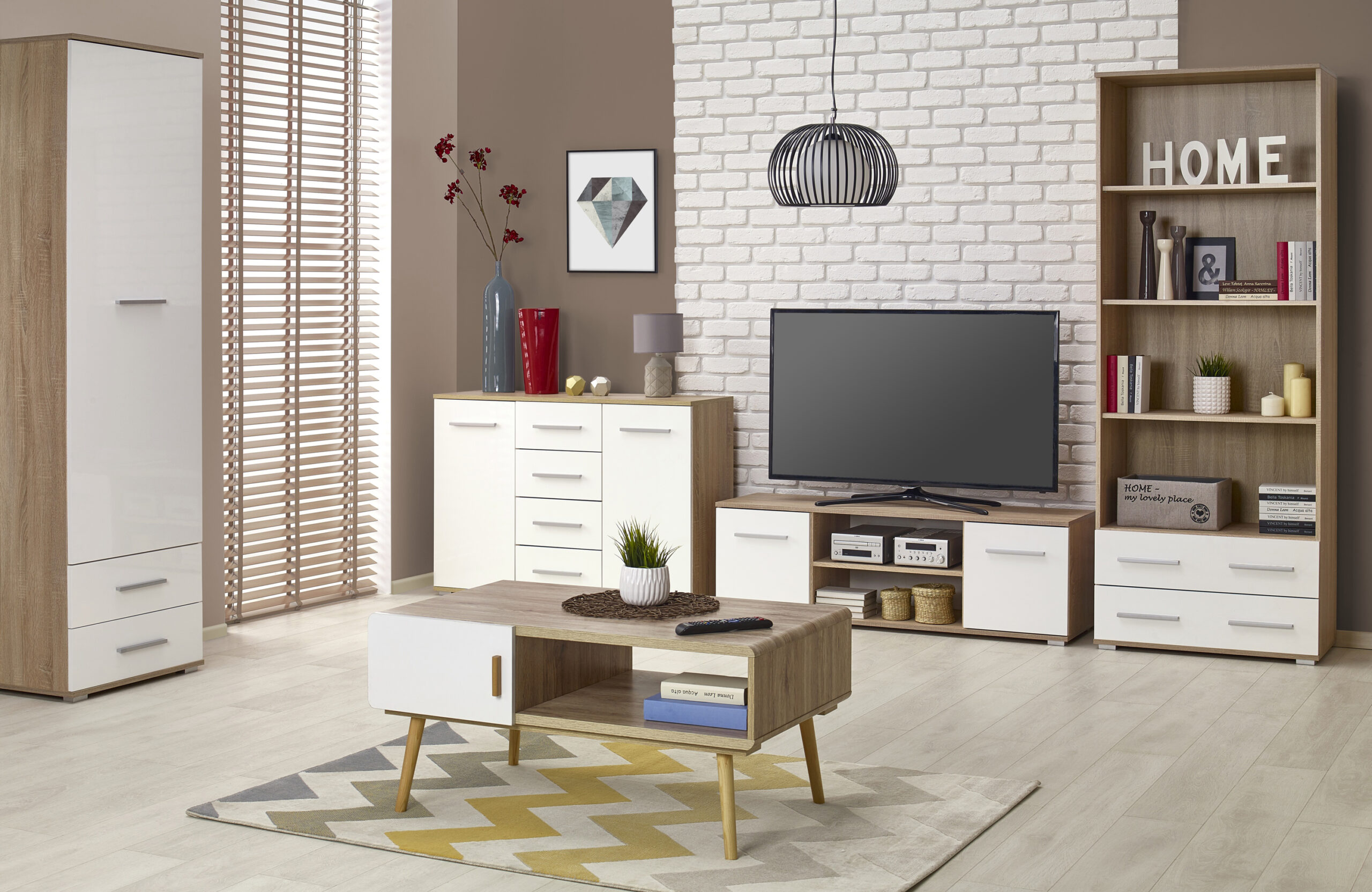 LIMA REG1, color: sonoma oak / white - slika 3