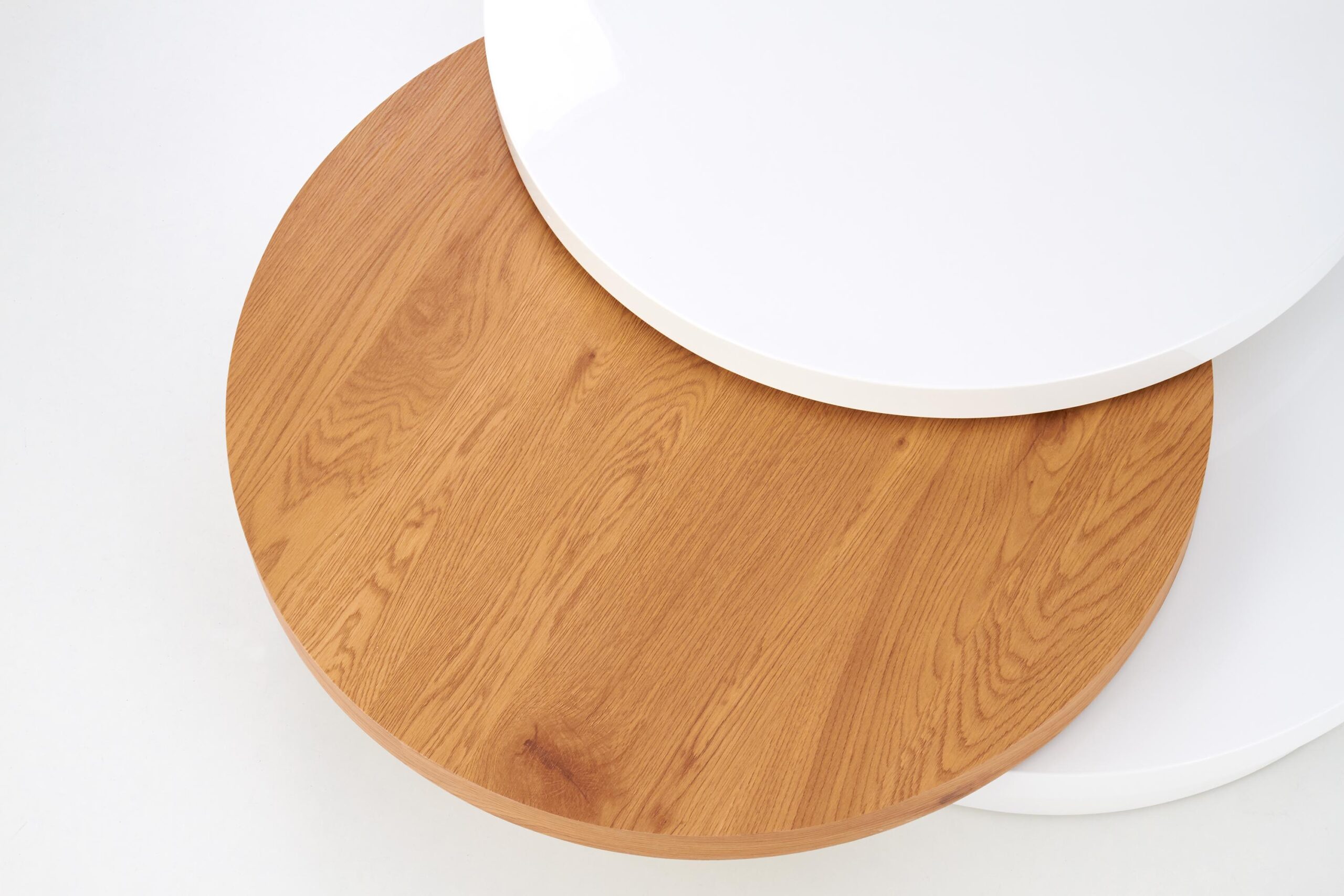 MICHELLE c. table, color: white / golden oak - slika 5