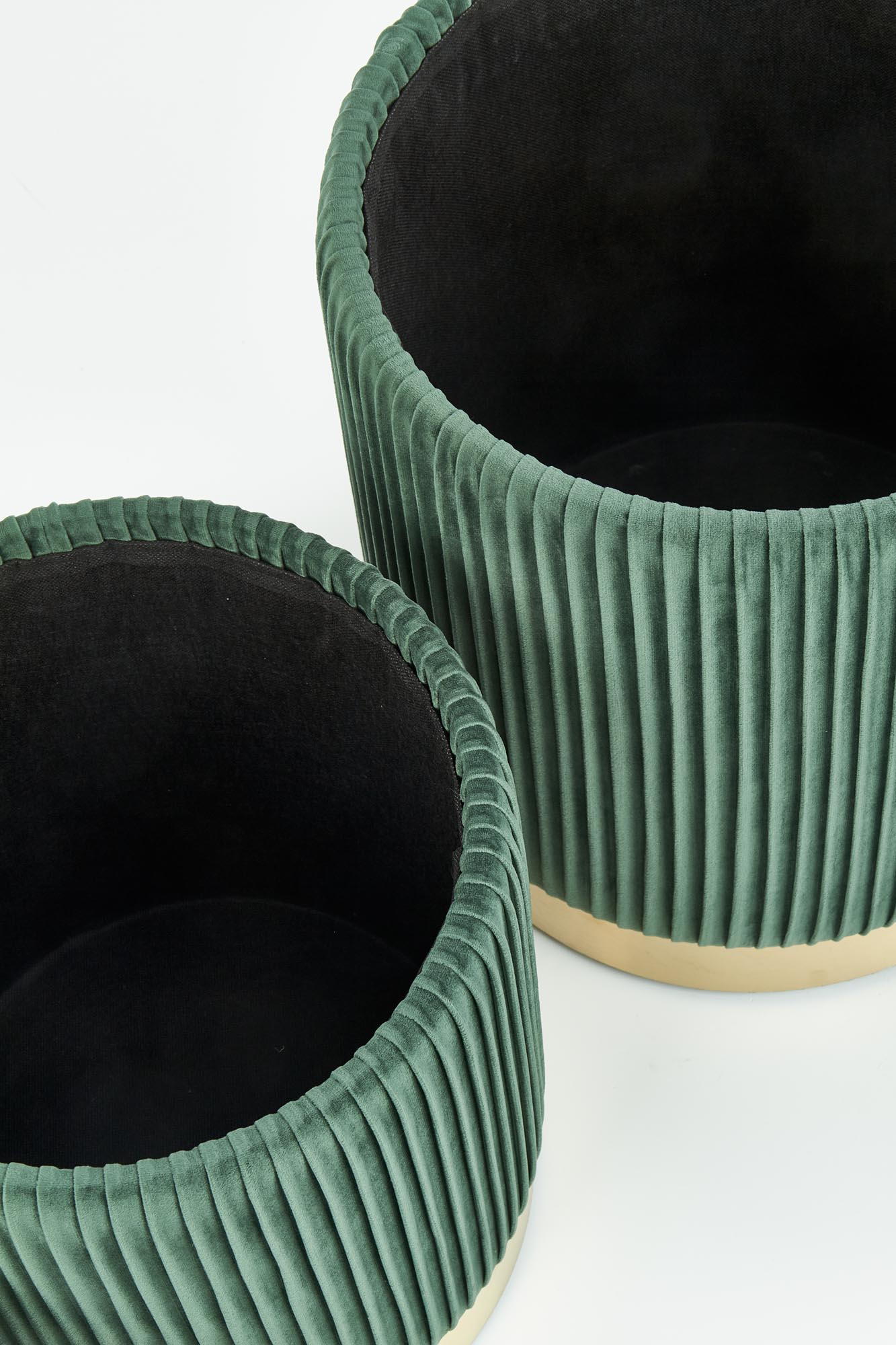 MONTY set of two stools: color: dark green - slika 3