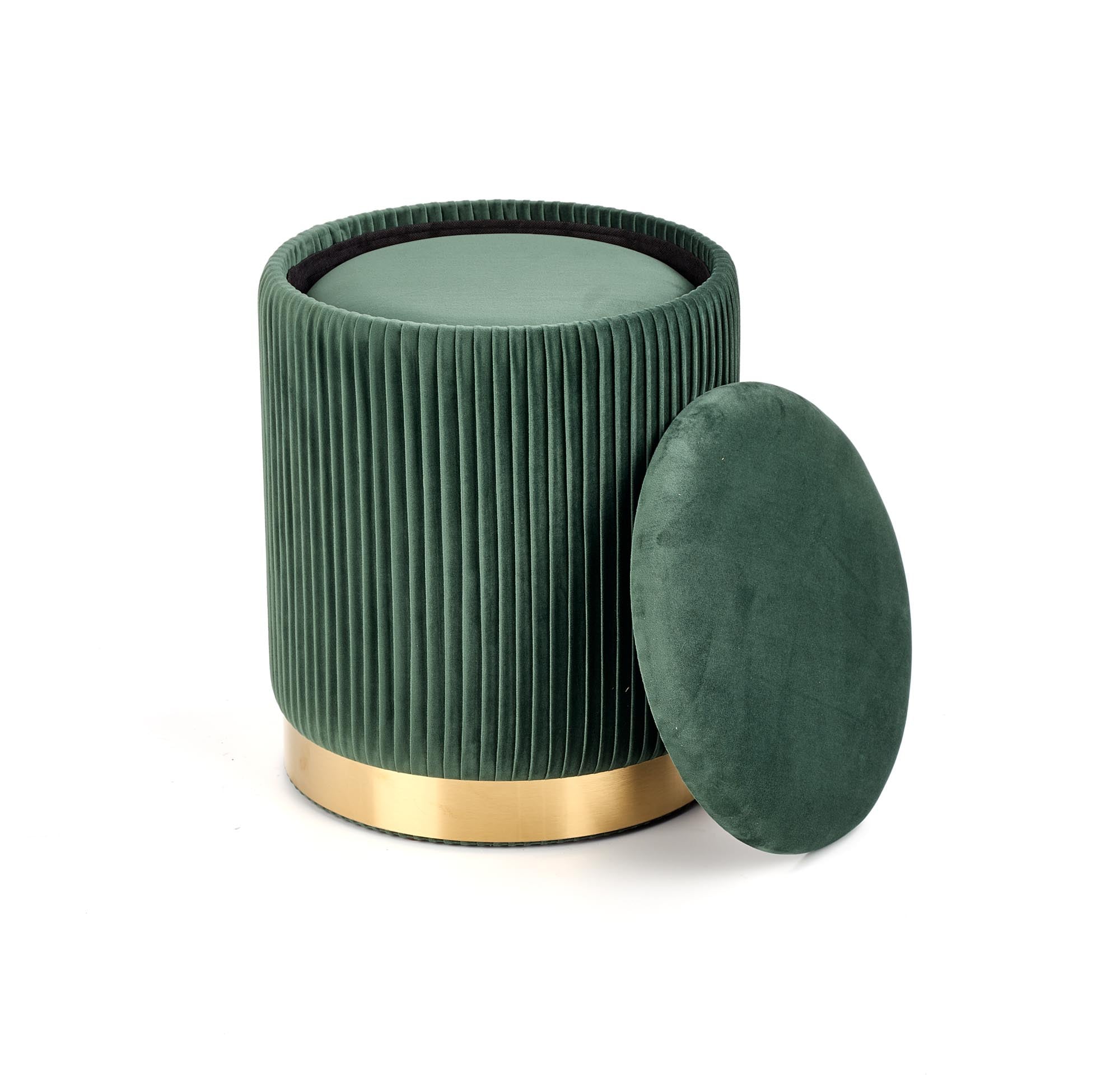 MONTY set of two stools: color: dark green - slika 6