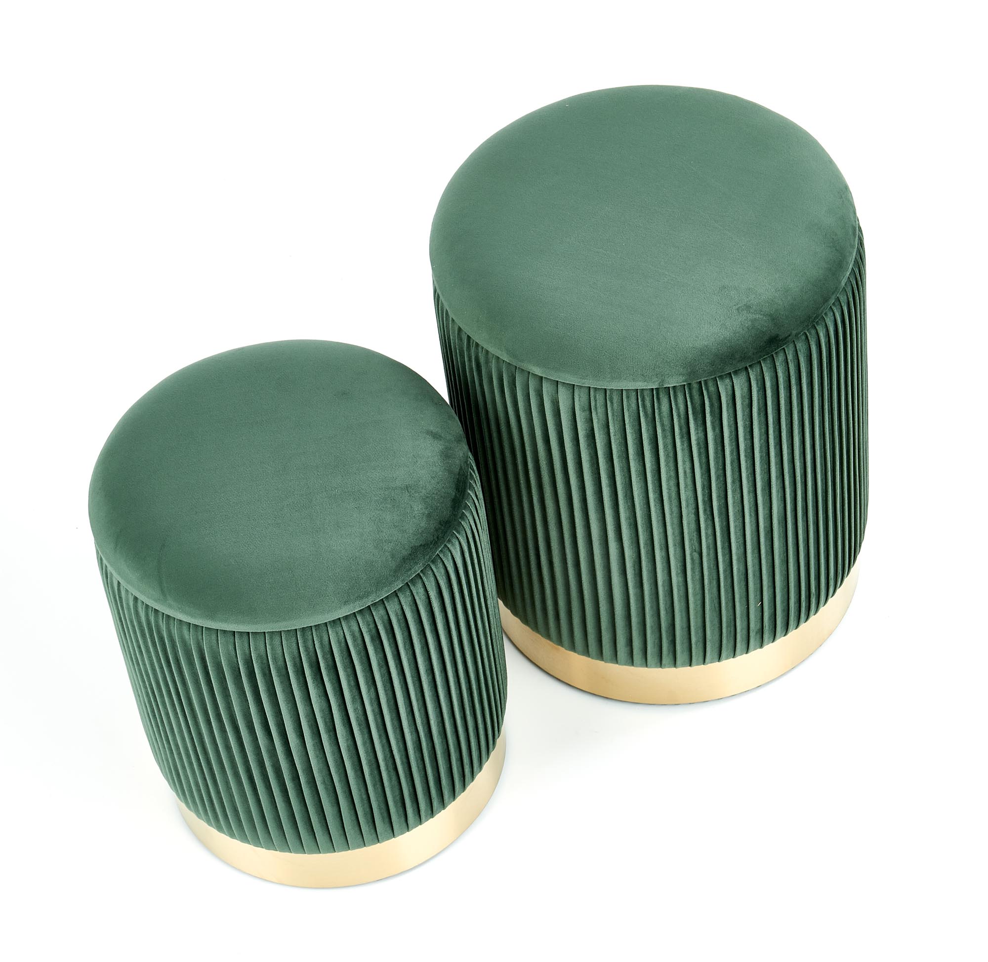 MONTY set of two stools: color: dark green - slika 8