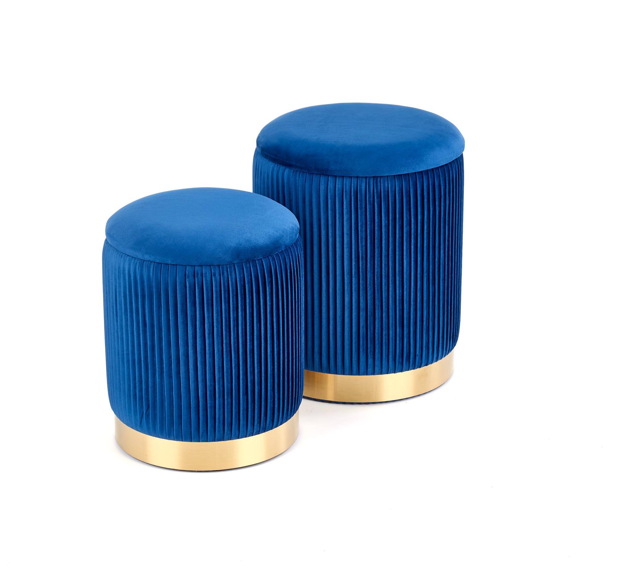 MONTY set of two stools: color: dark blue - slika 3