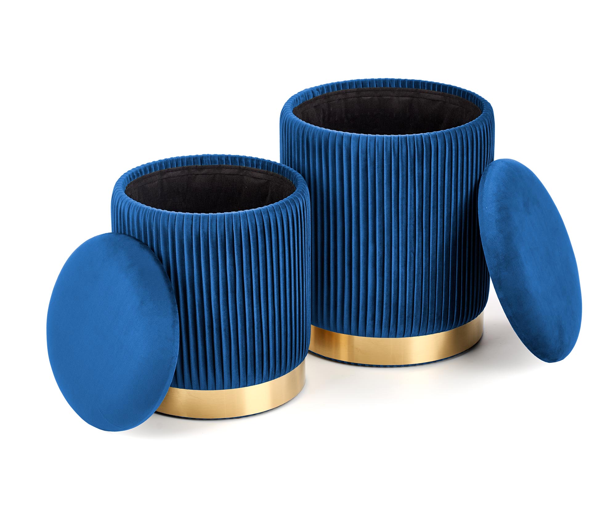 MONTY set of two stools: color: dark blue - slika 8