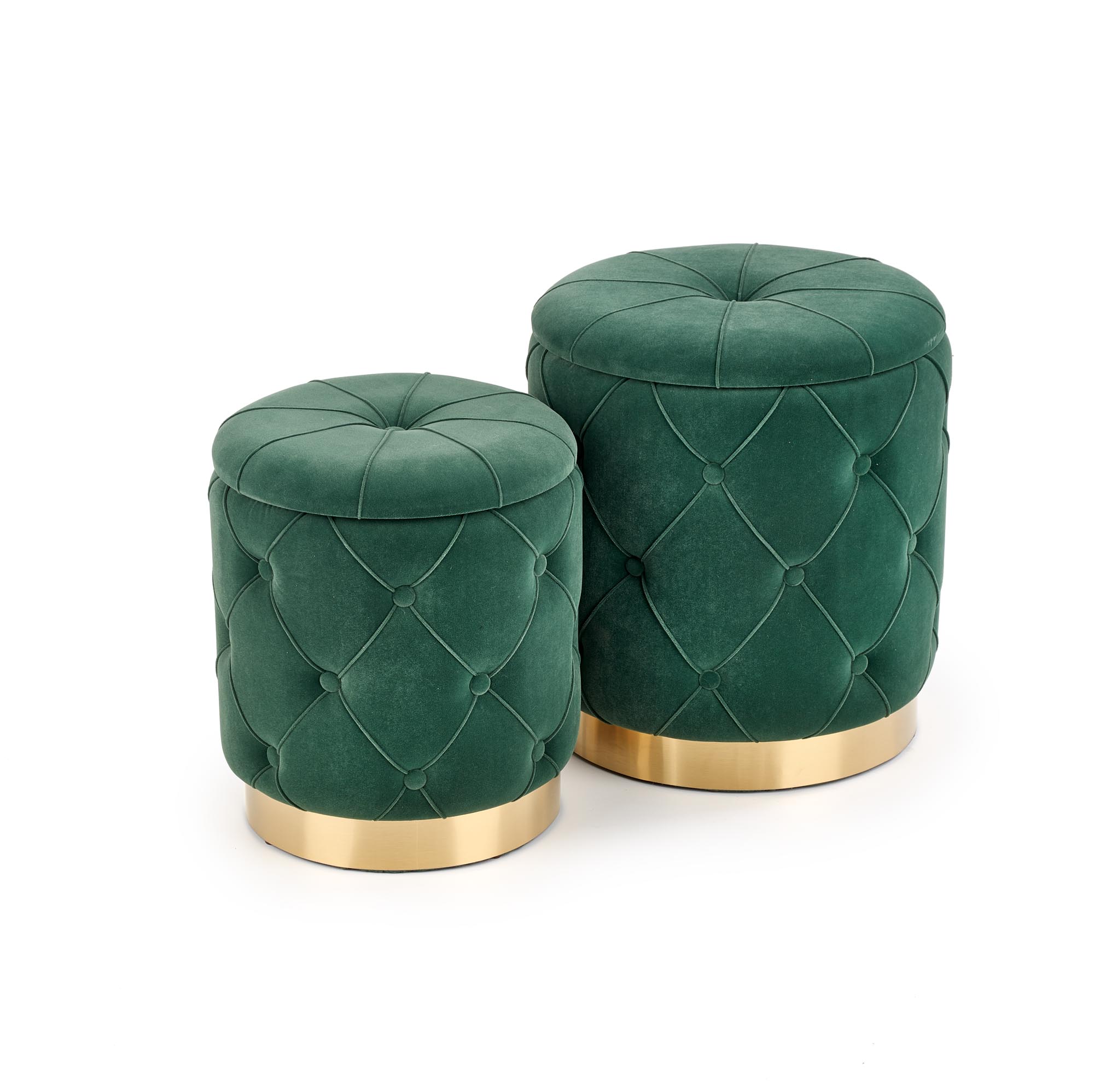 POLLY set of two stools, color: dark green - slika 2