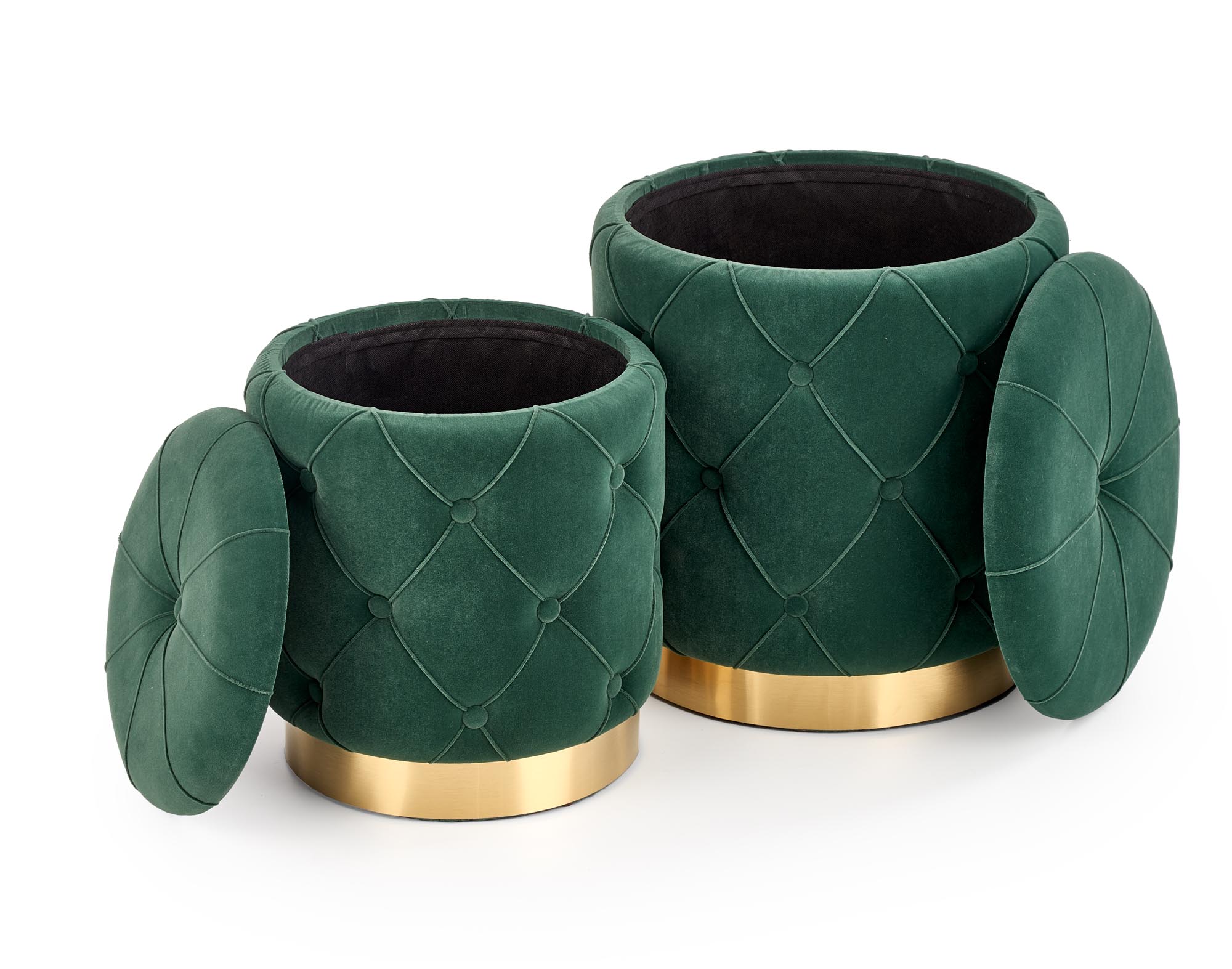 POLLY set of two stools, color: dark green - slika 7