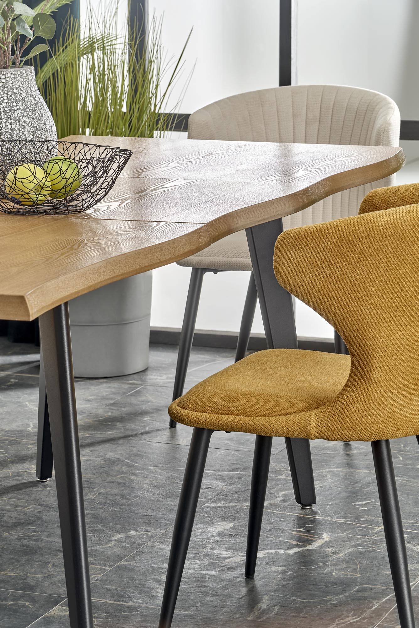 DICKSON 2 extension table 150-210, natural / black - slika 5