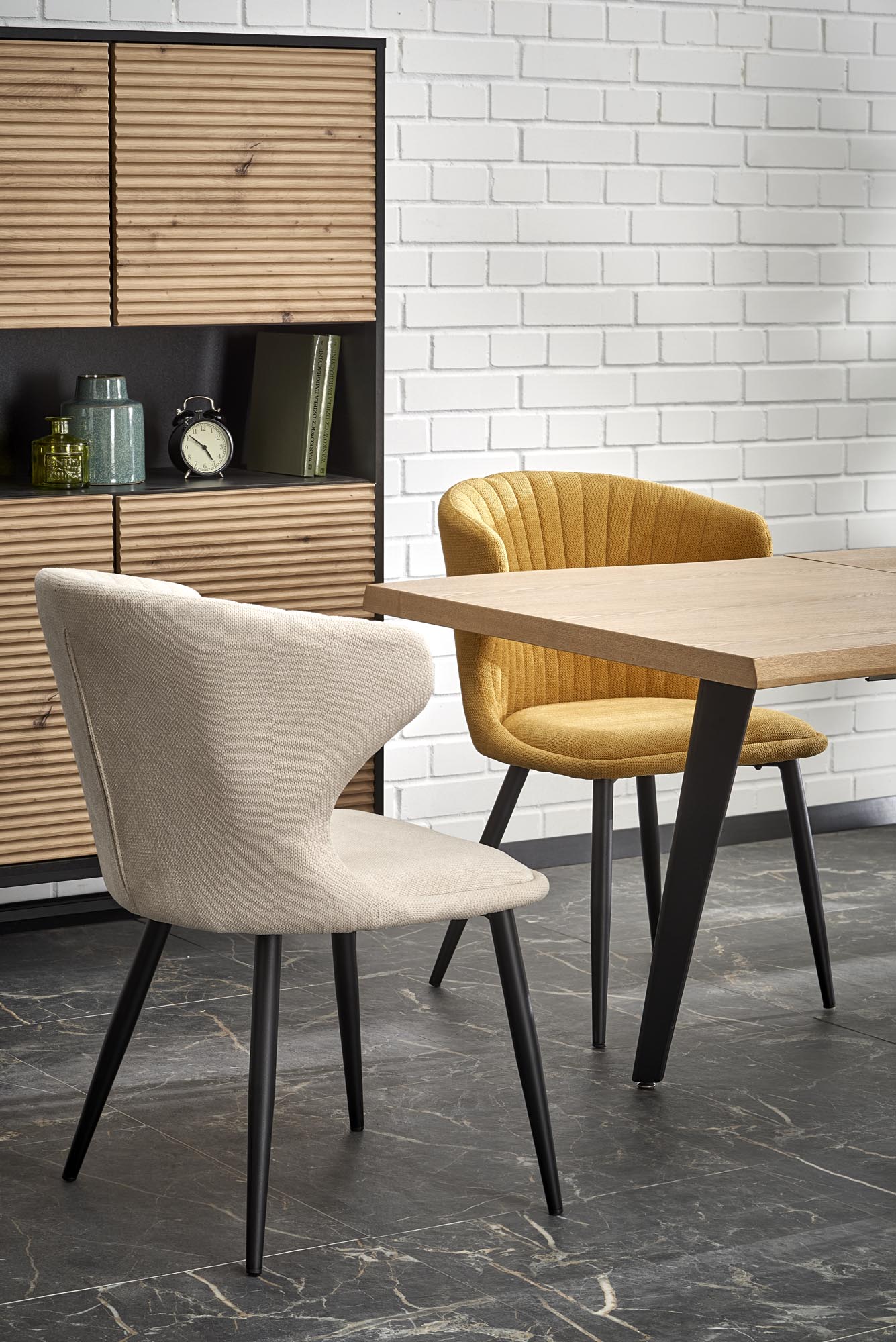 DICKSON 2 extension table 150-210, natural / black - slika 6