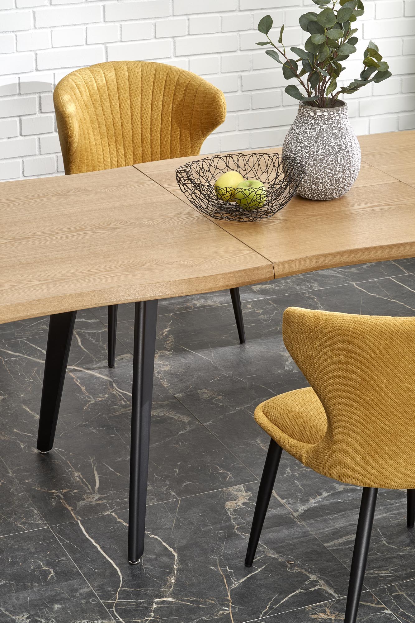 DICKSON 2 extension table 150-210, natural / black - slika 7