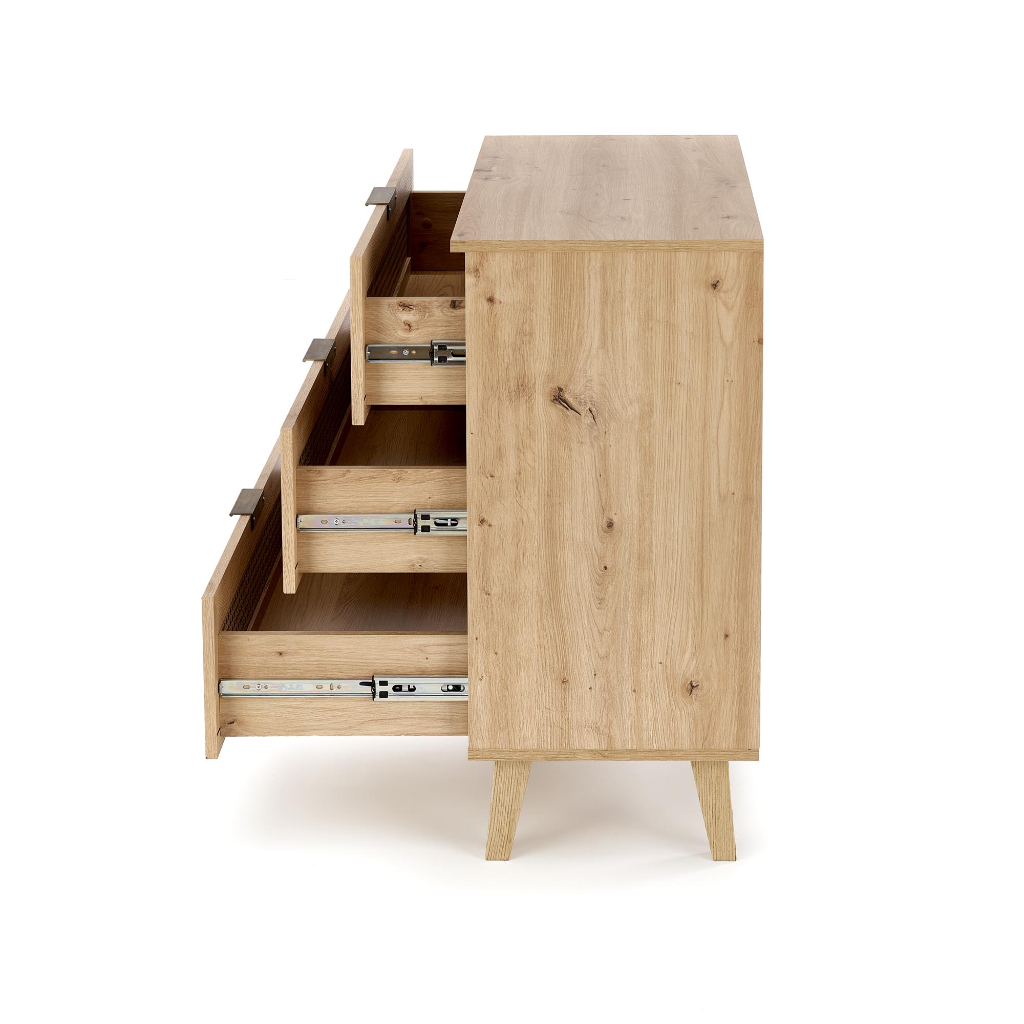 BORNEO KM-2 chest, artisan oak / black - slika 3