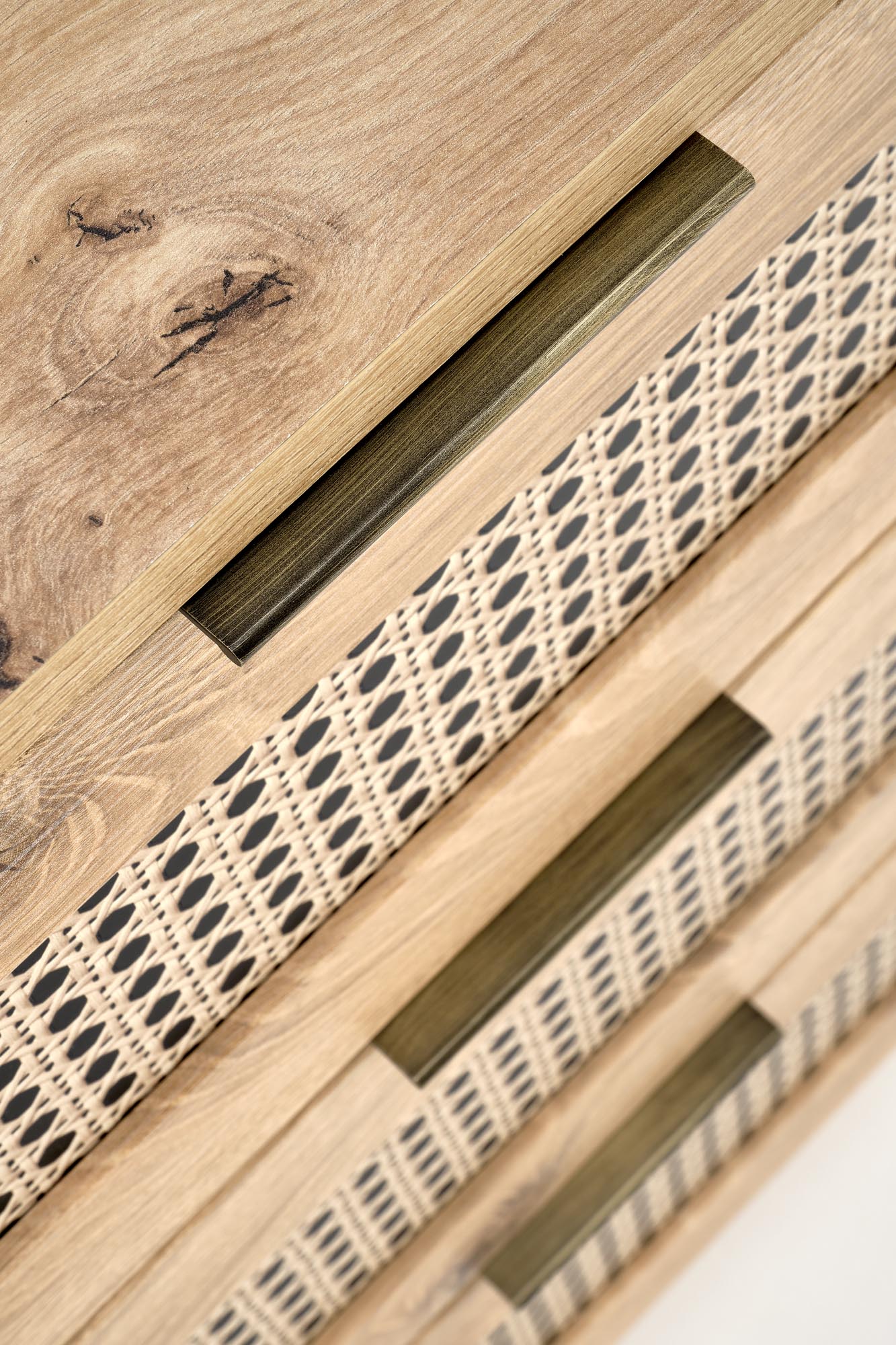 BORNEO KM-2 chest, artisan oak / black - slika 5