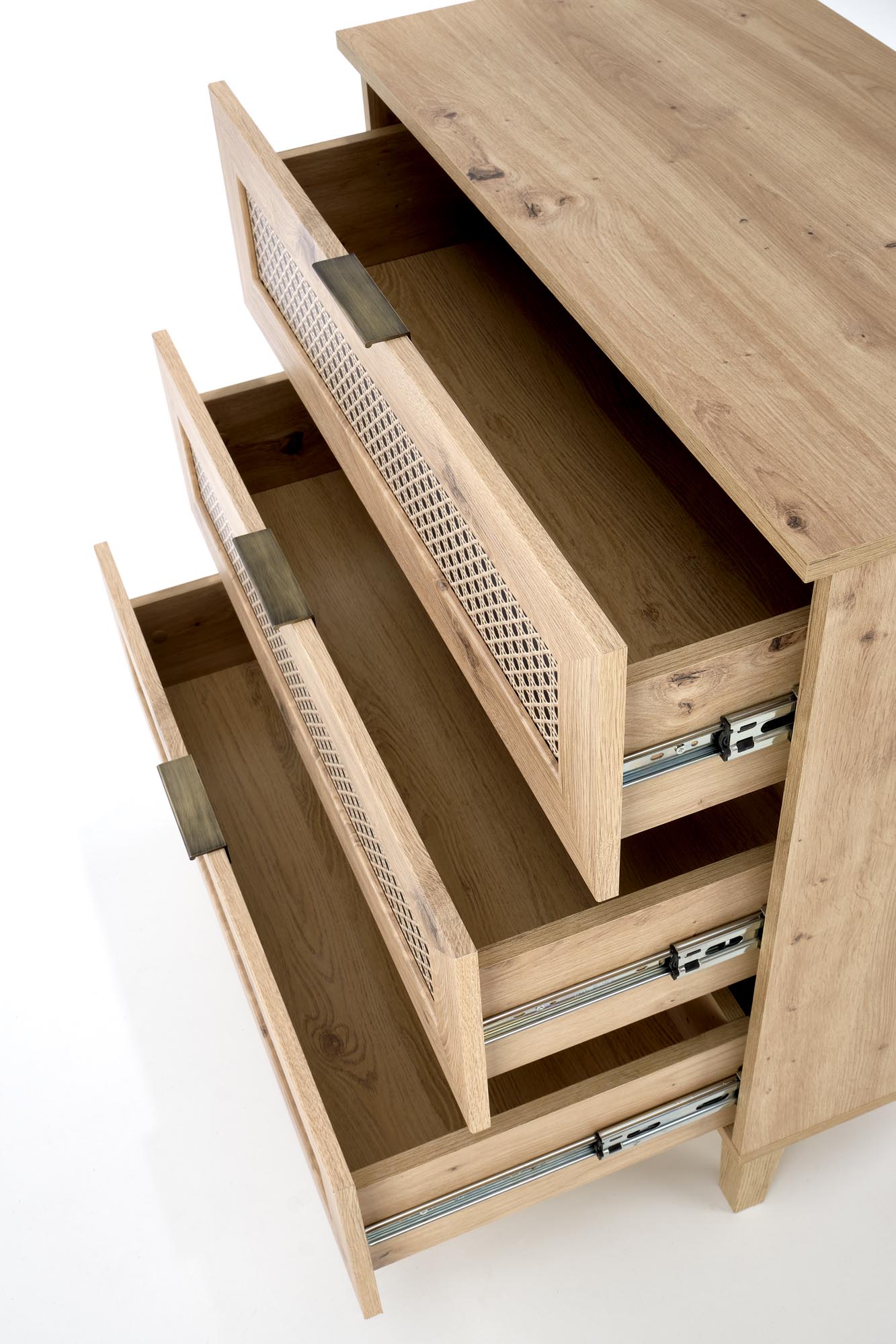 BORNEO KM-2 chest, artisan oak / black - slika 6