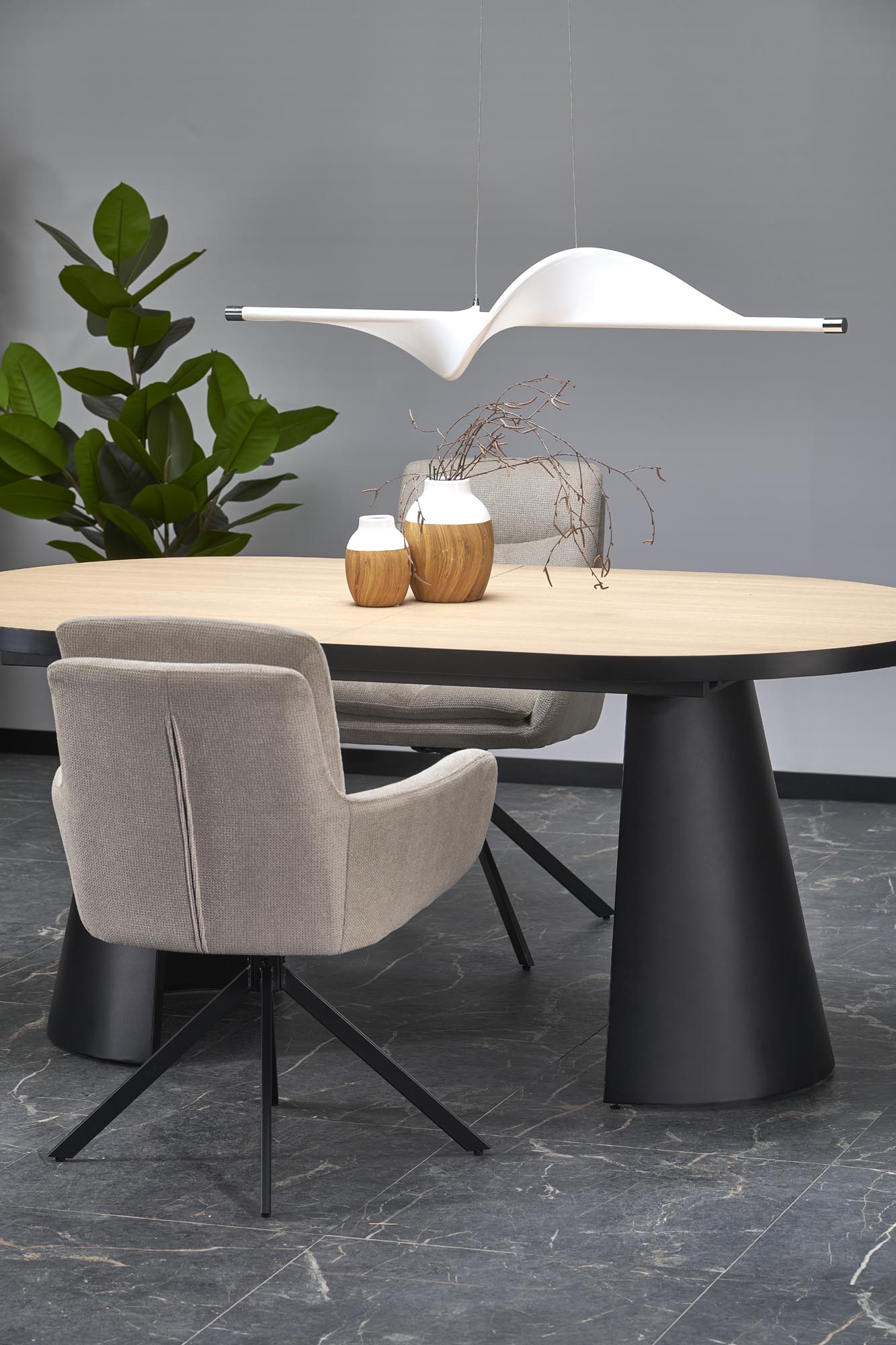GIACOMO table natural/black - slika 6