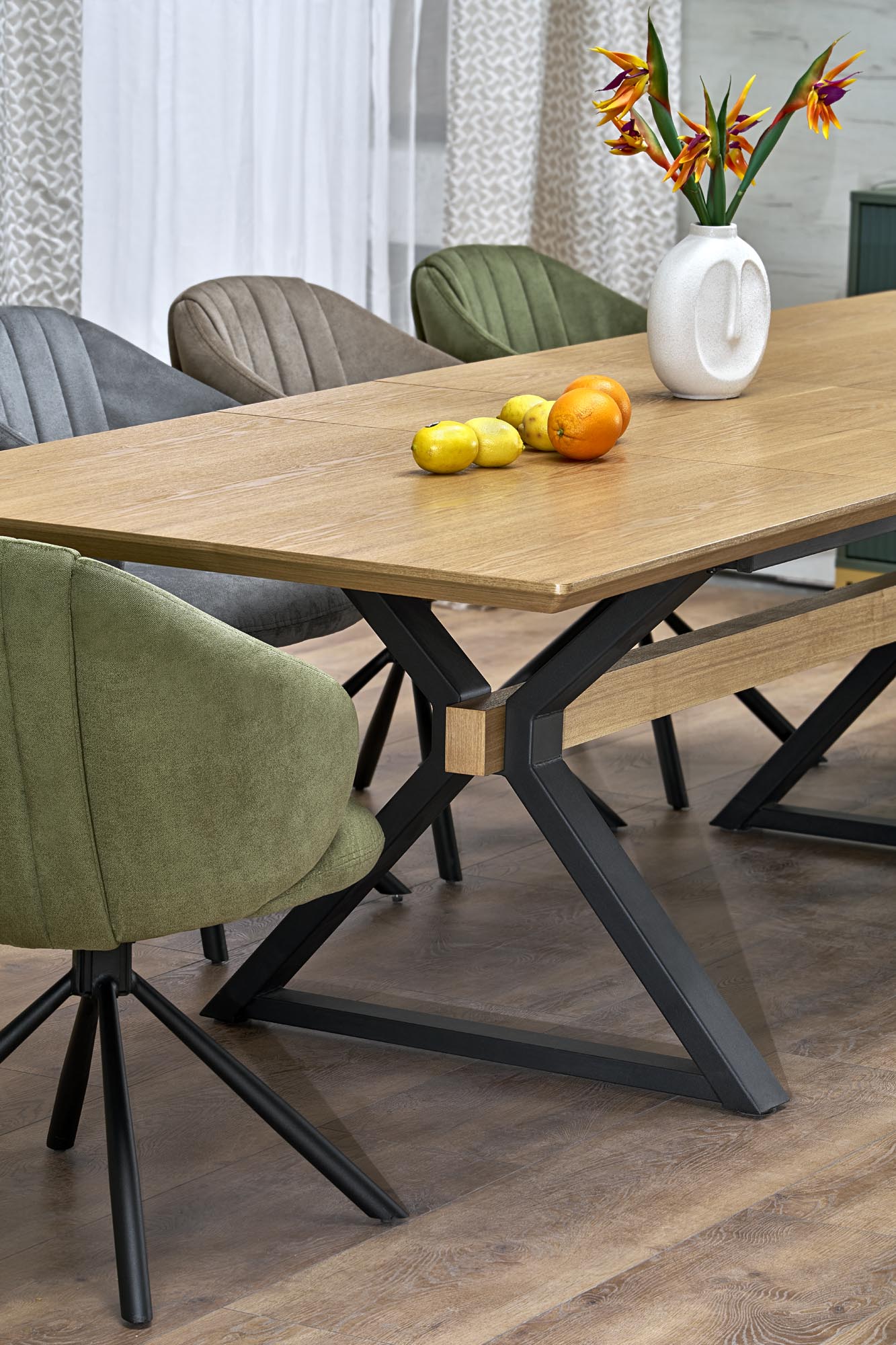 HENRY table, natural / black - slika 2