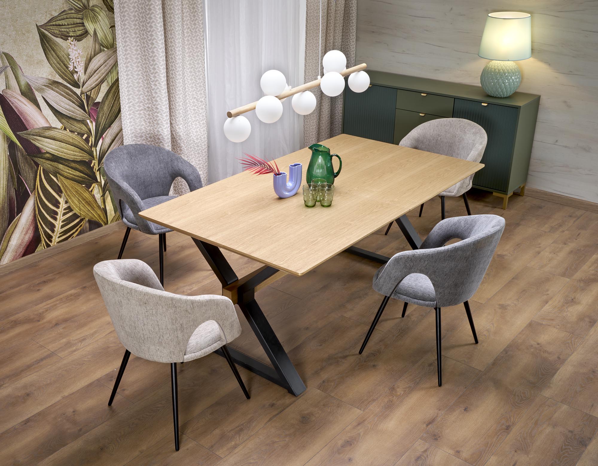 HENRY table, natural / black - slika 5