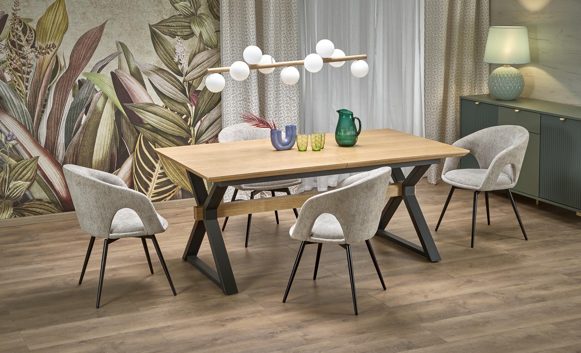 HENRY table, natural / black - slika 6