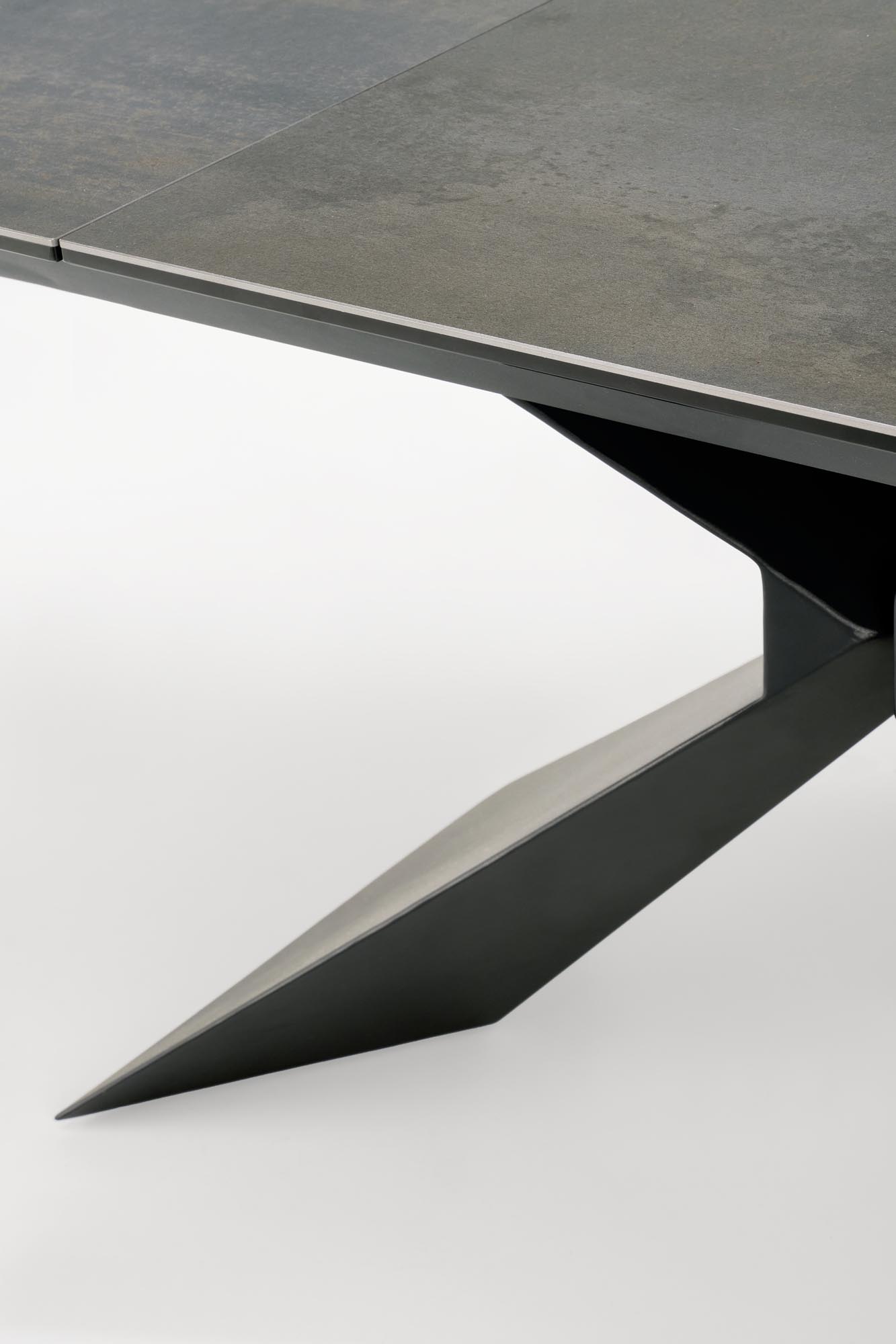 LUCIANO extension table, blue marble / black - slika 12