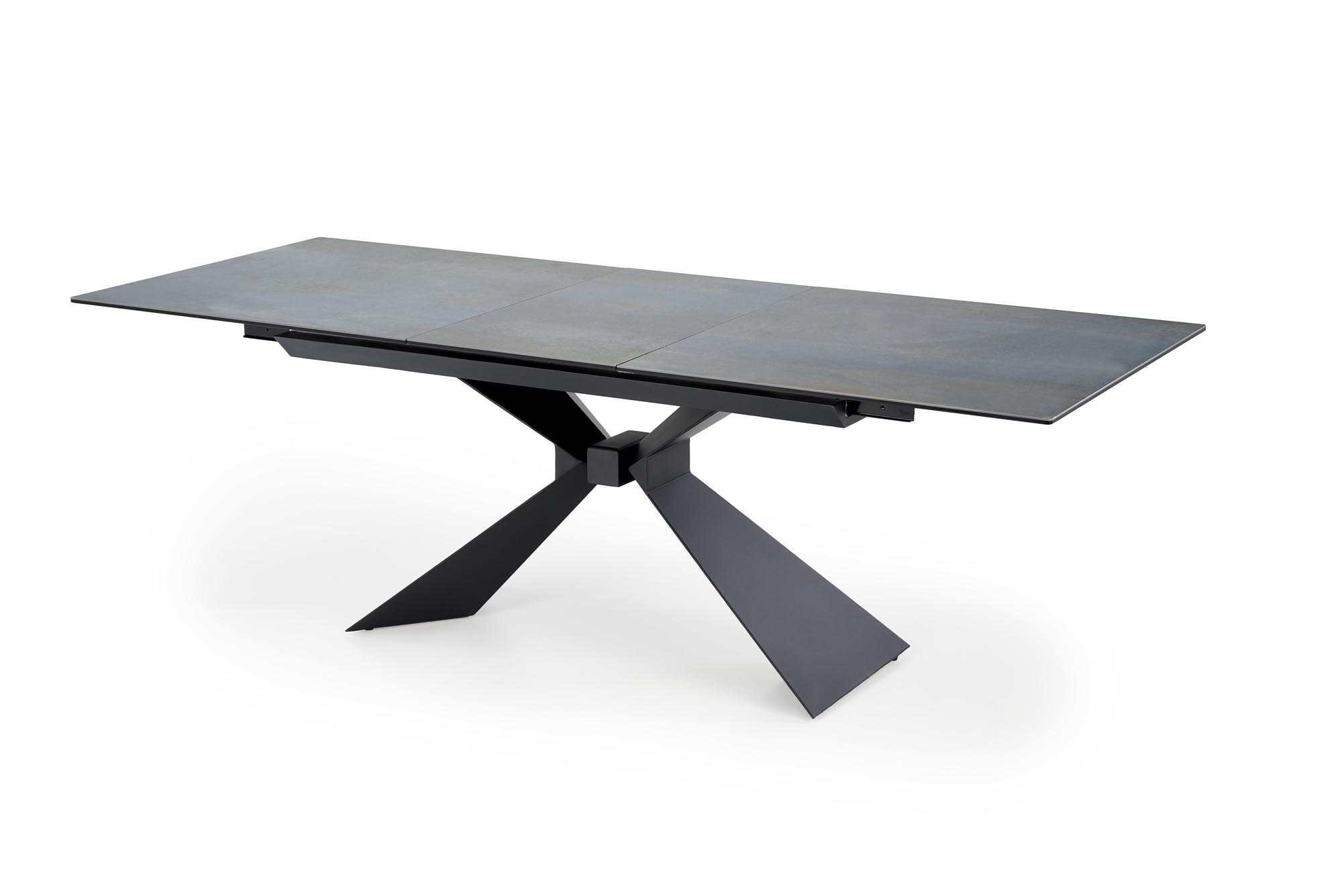 LUCIANO extension table, blue marble / black - slika 15
