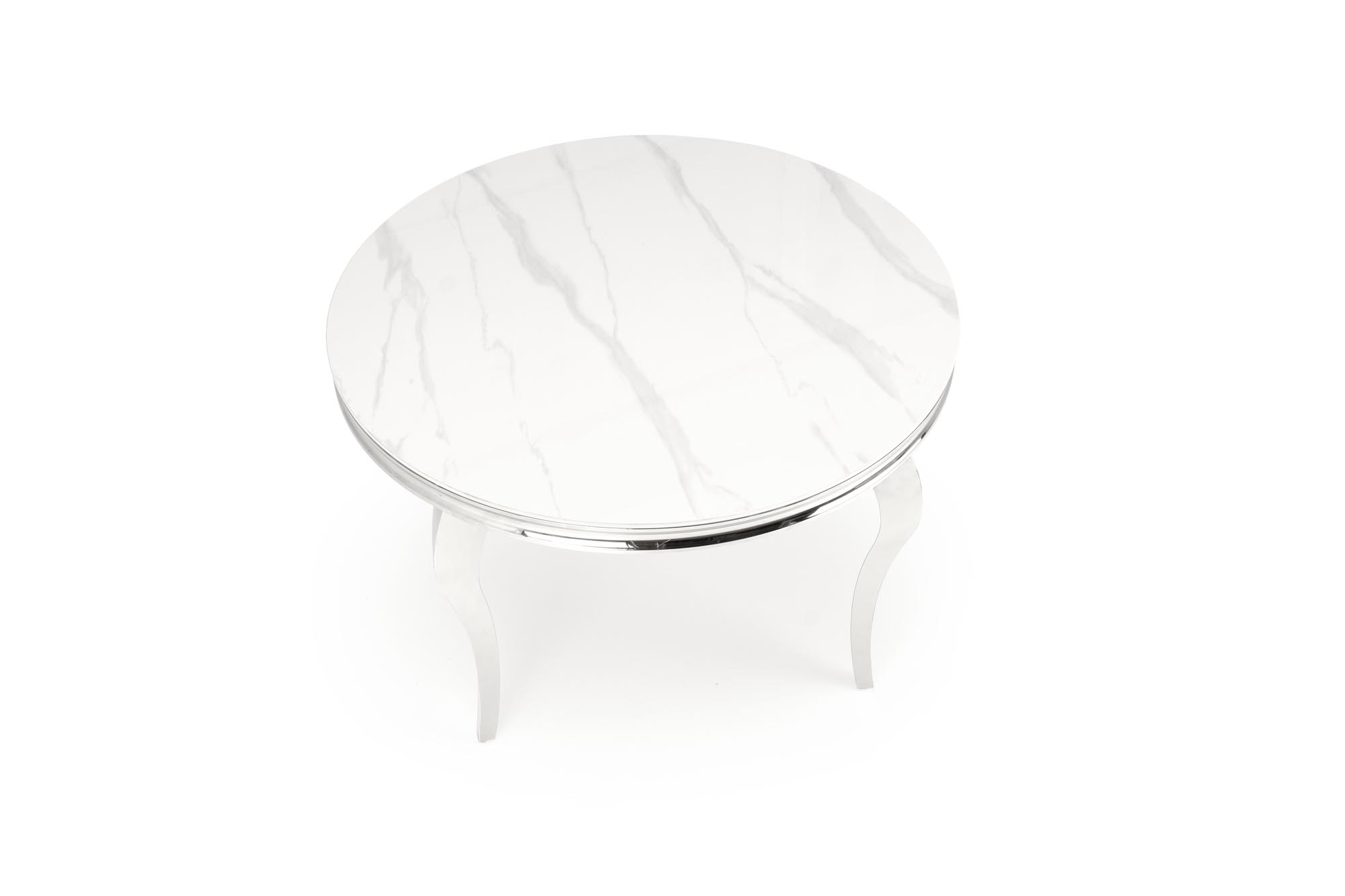 REGINALD table, color: top - white marble, legs - silver - slika 13