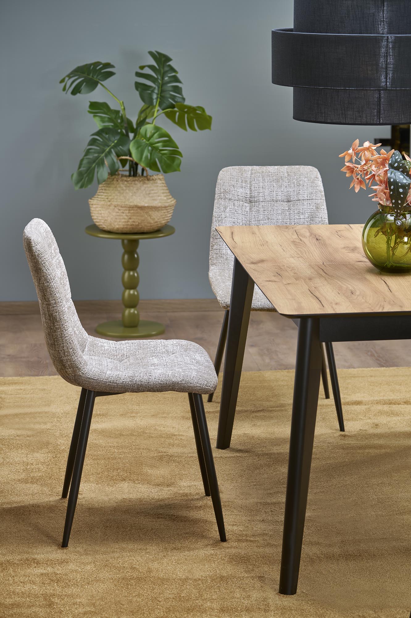 GULIAN extension table, wotan oak / black - slika 6